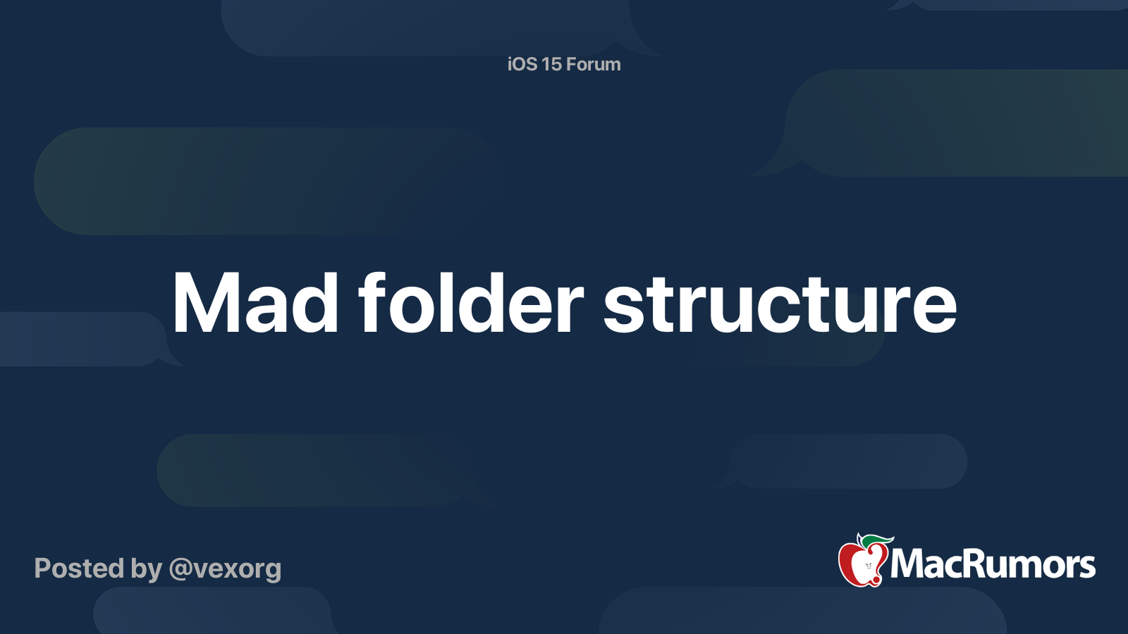 Mad folder structure | MacRumors Forums