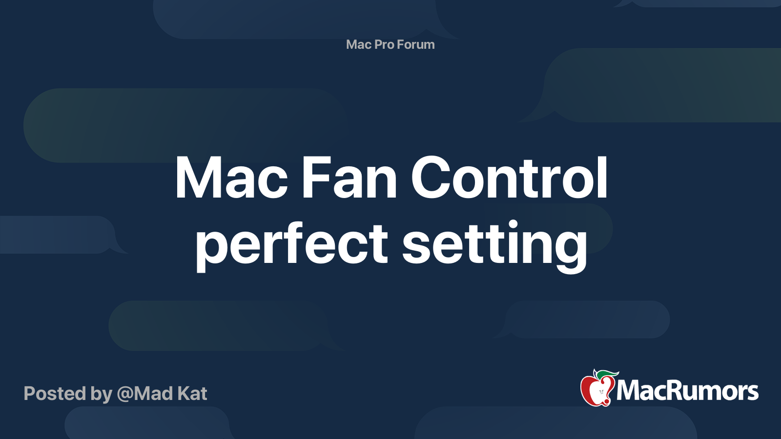 Mac Fan Control perfect setting MacRumors Forums