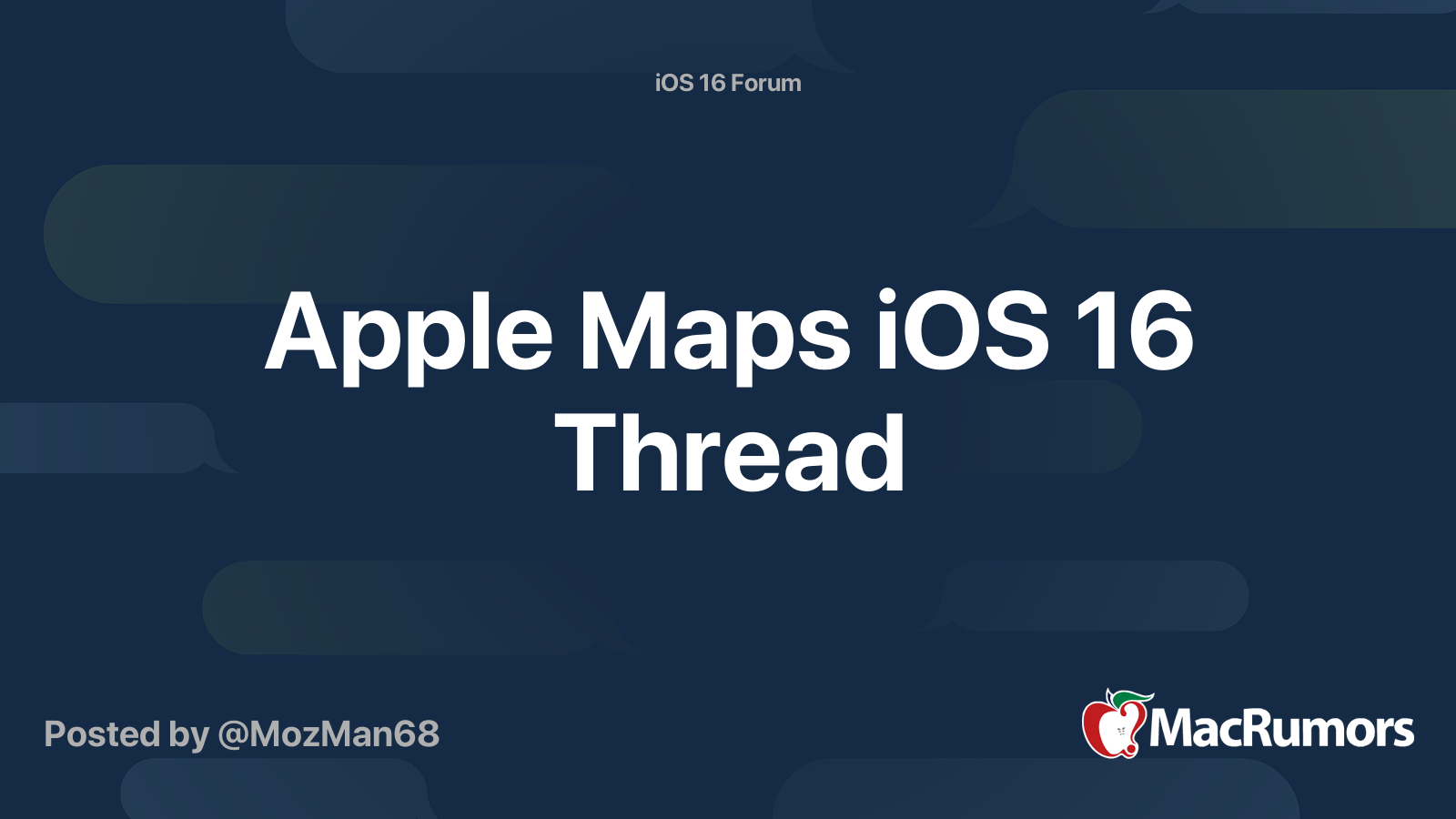 Apple Maps iOS 16 Thread | MacRumors Forums