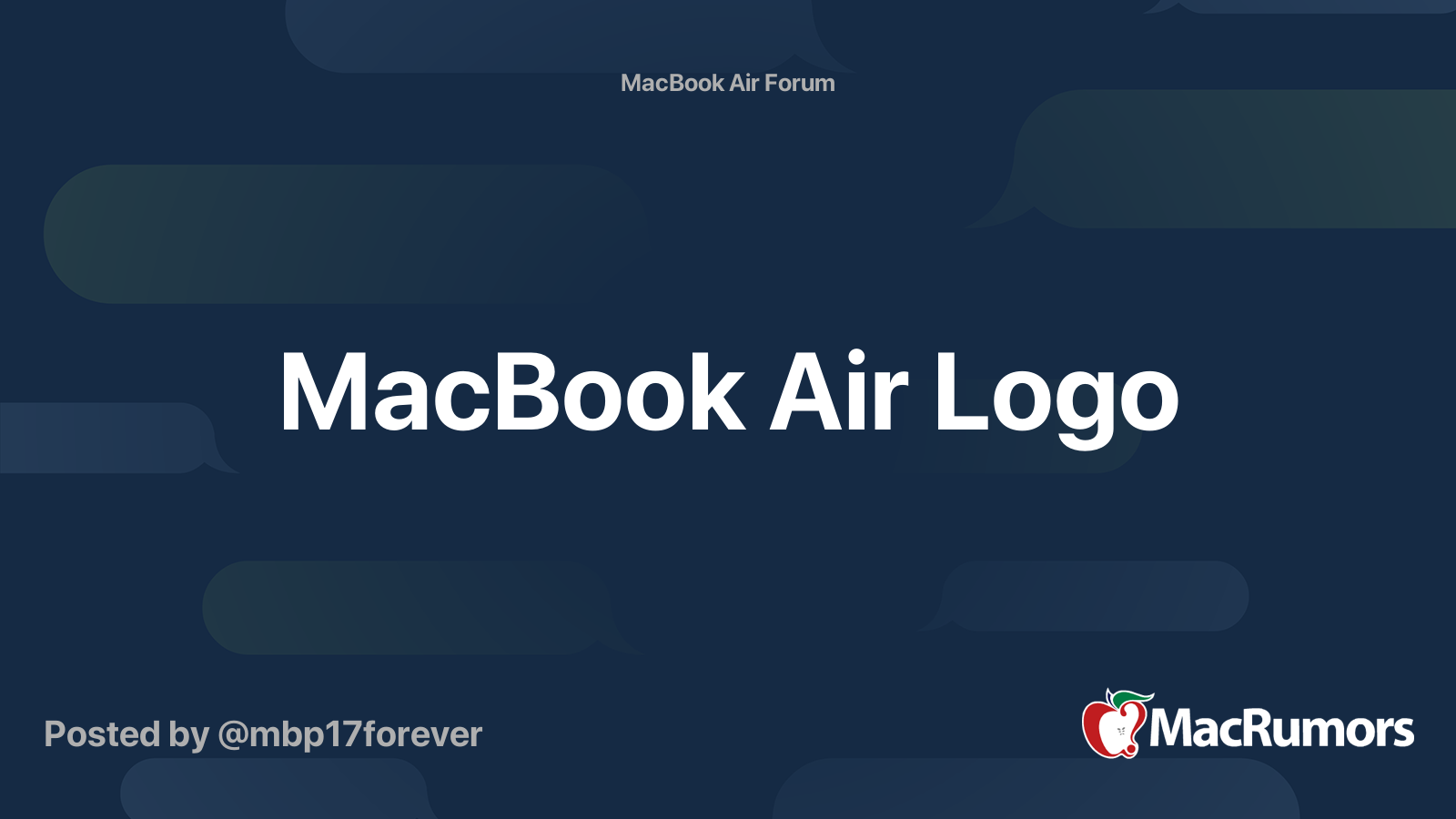 MacBook Air Logo MacRumors Forums