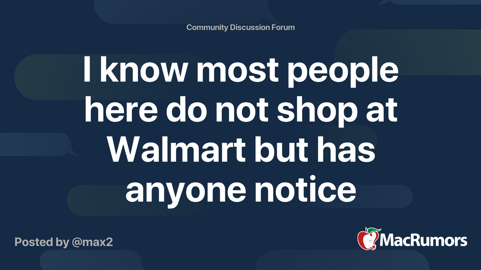 I know most people here do not shop at Walmart but has anyone notice