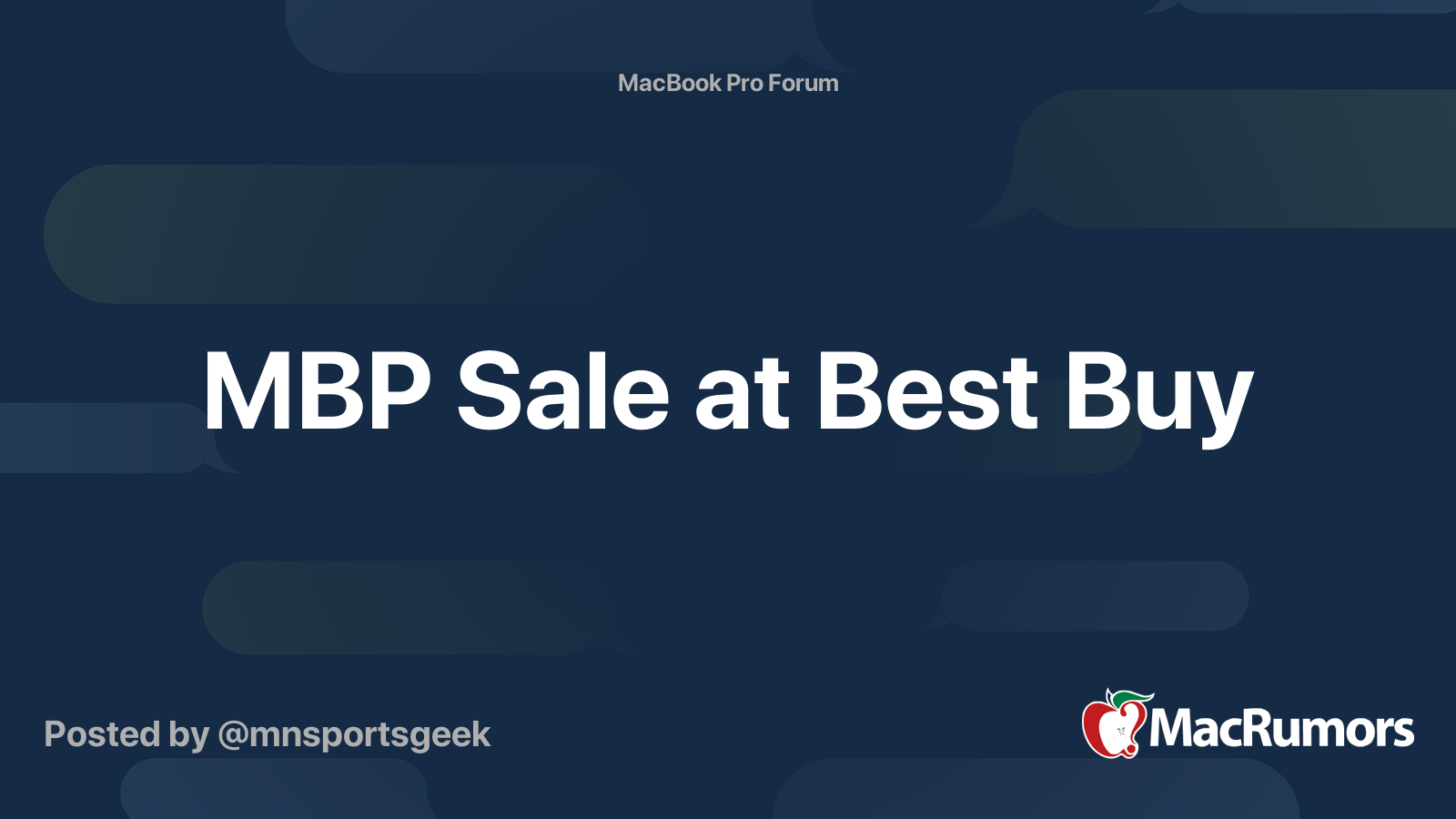 MBP Sale at Best Buy MacRumors Forums