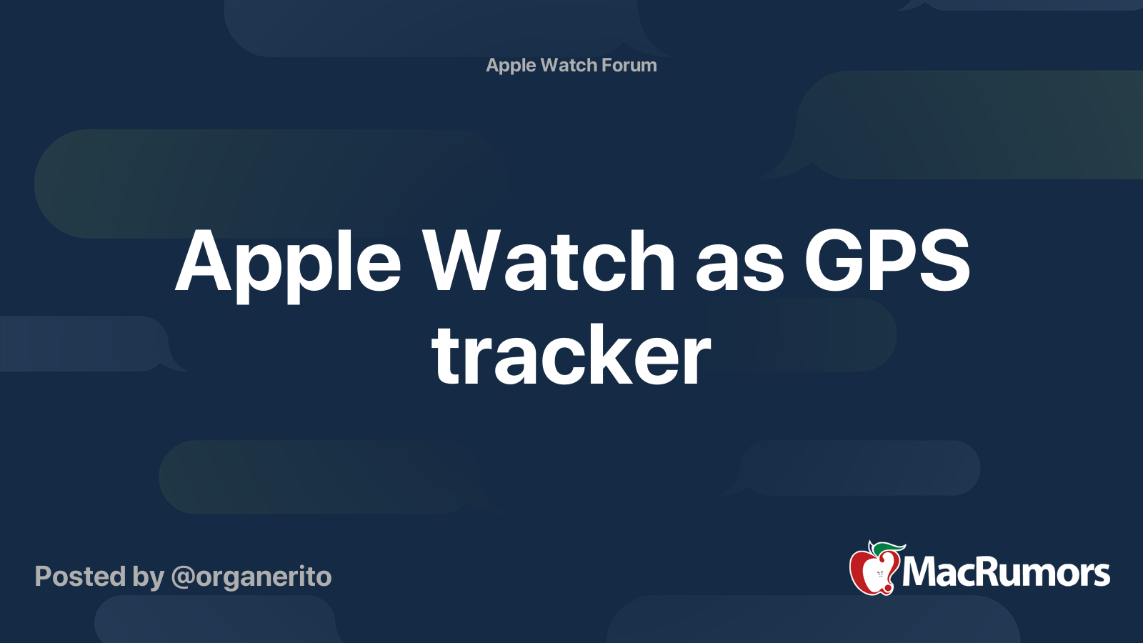 Apple watch as online gps tracker