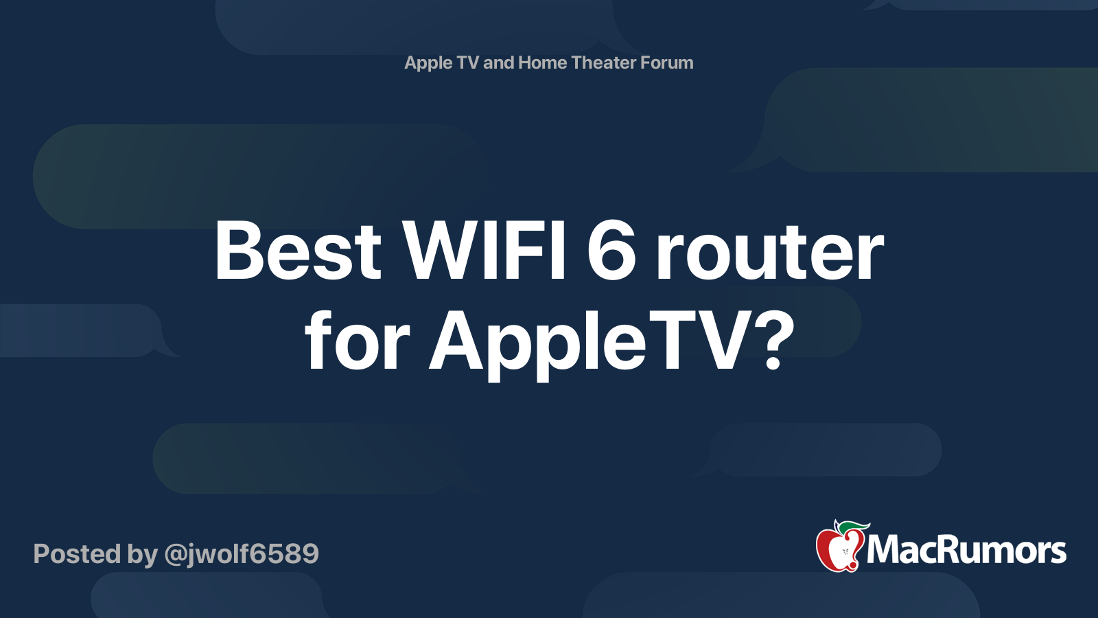 Best WIFI router for AppleTV? MacRumors Forums