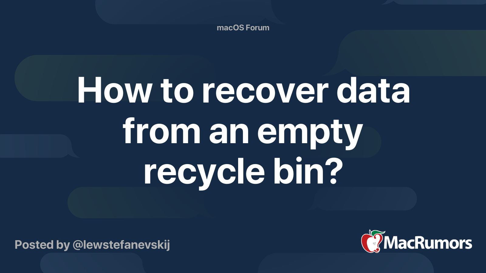 how-to-recover-data-from-an-empty-recycle-bin-macrumors-forums