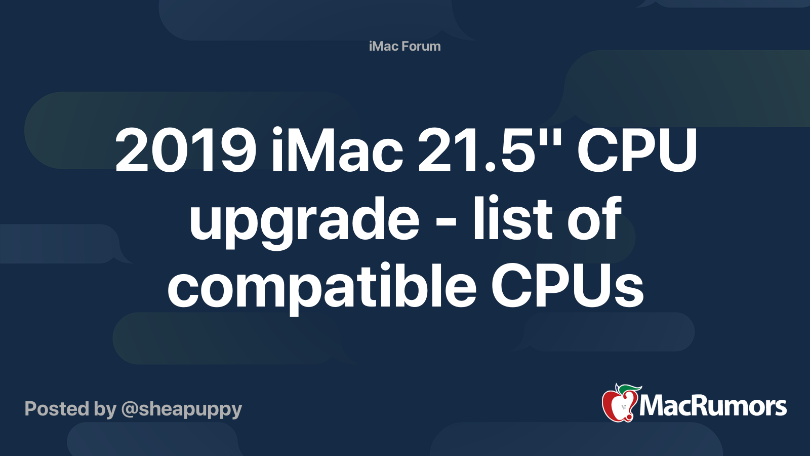 2019 iMac 21.5