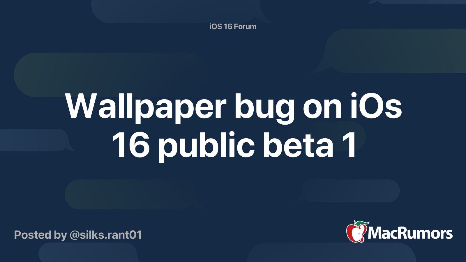 Wallpaper bug on iOs 16 public beta 1 | MacRumors Forums