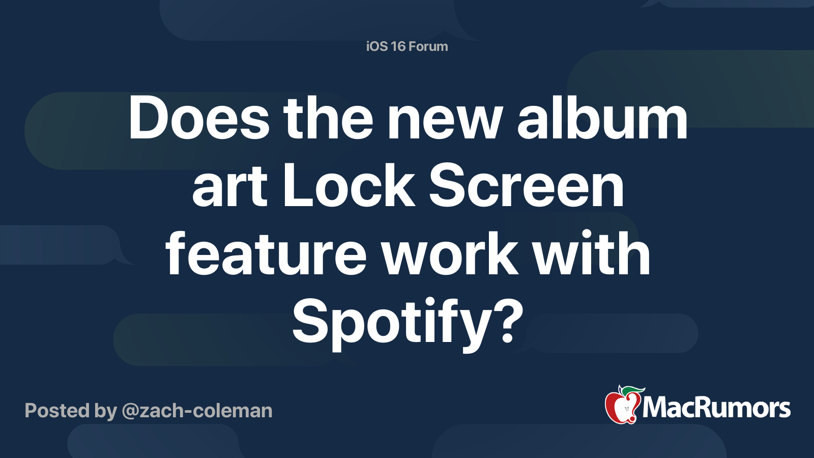 Does the new album art Lock Screen feature work with Spotify
