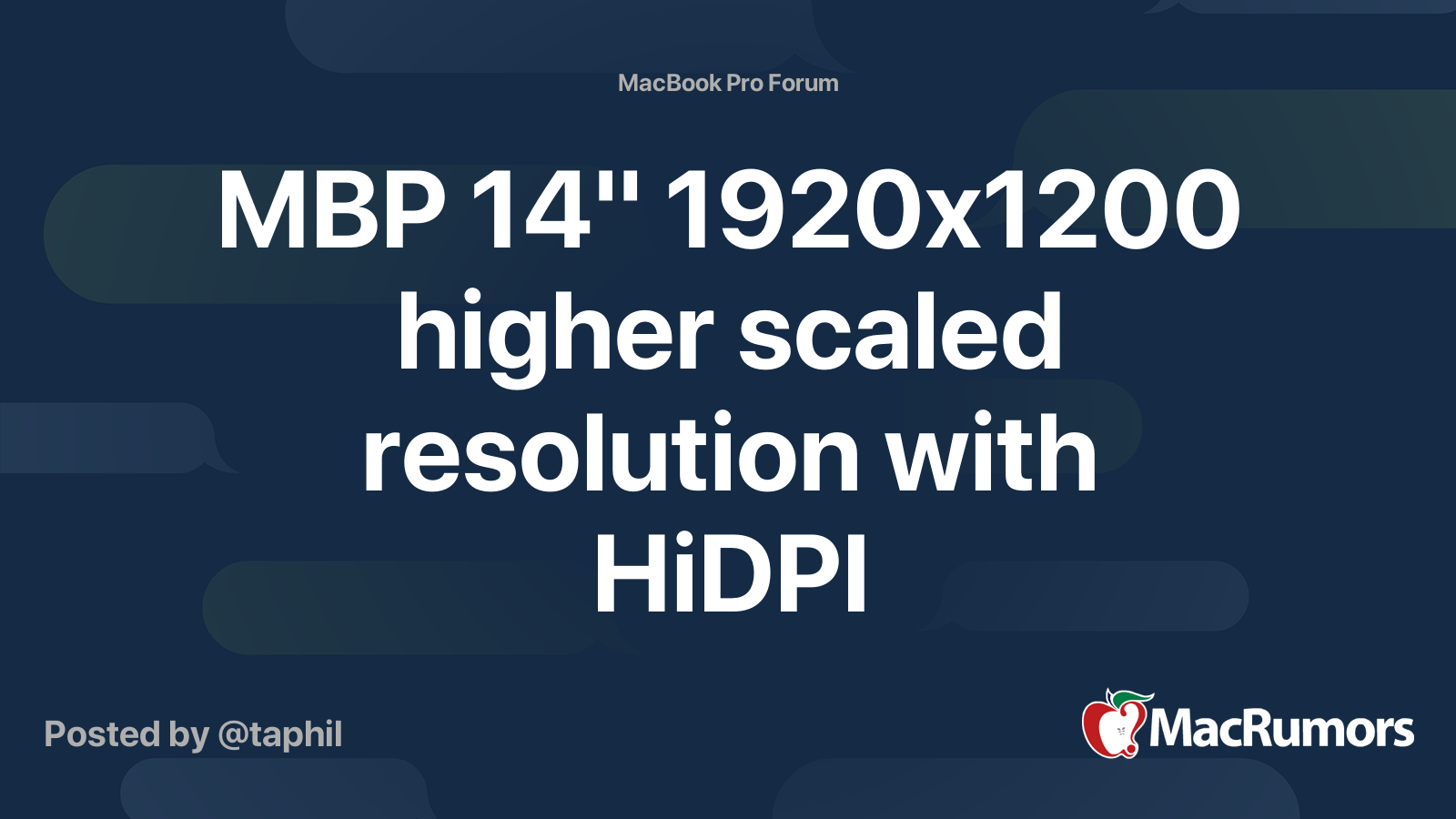 MBP 14″ 1920×1200 larger scaled decision with HiDPI