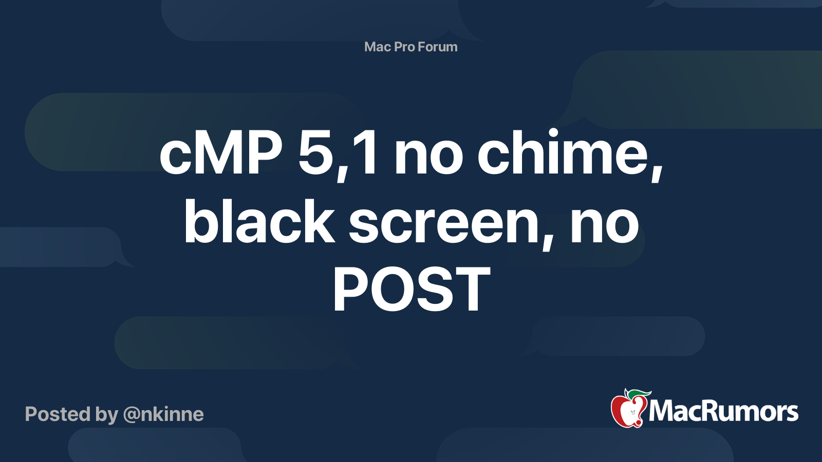 cMP 5,1 no chime, black display, no POST