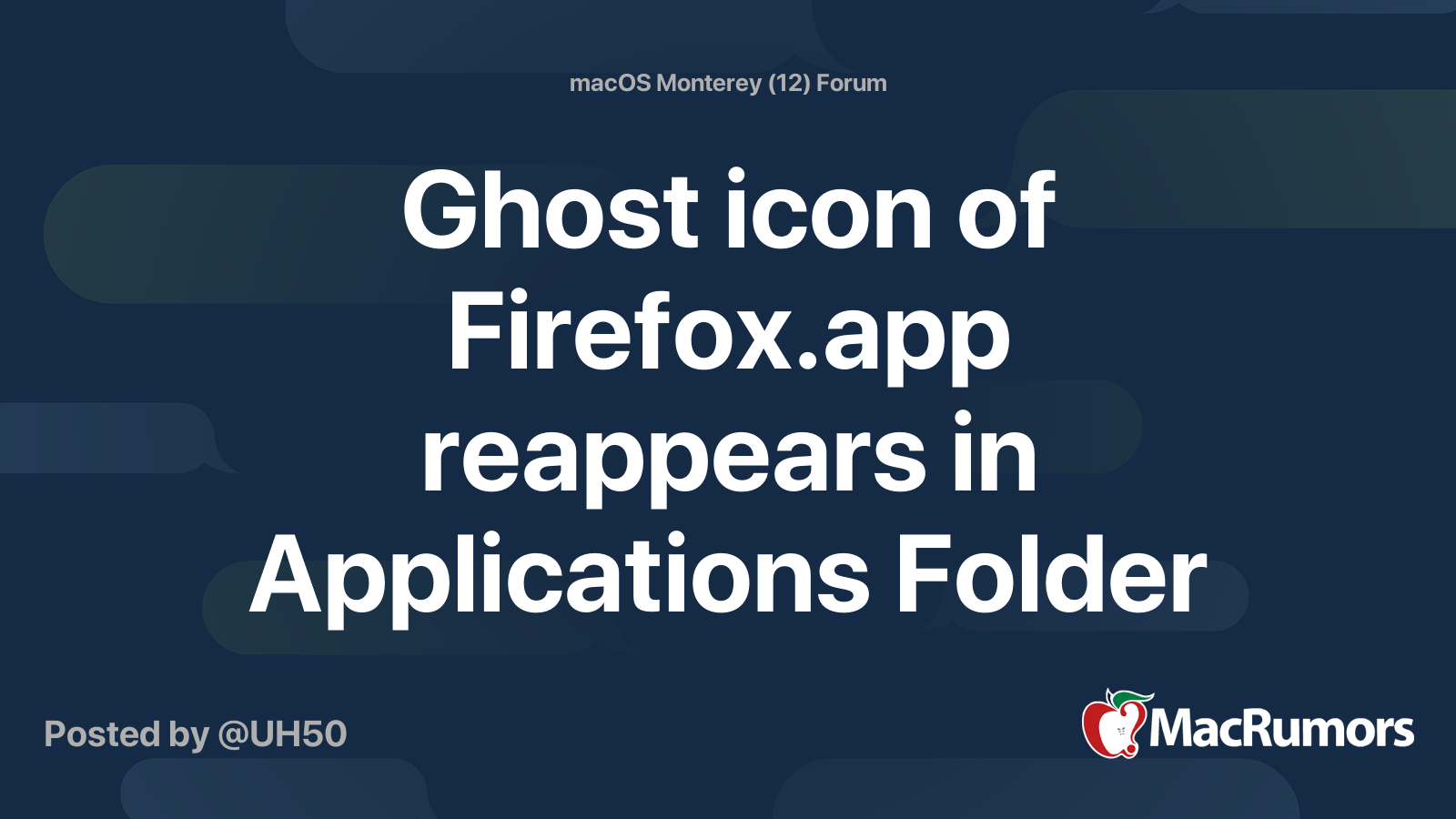 Ghost icon of Firefox.app reappears in Functions Folder after deleting