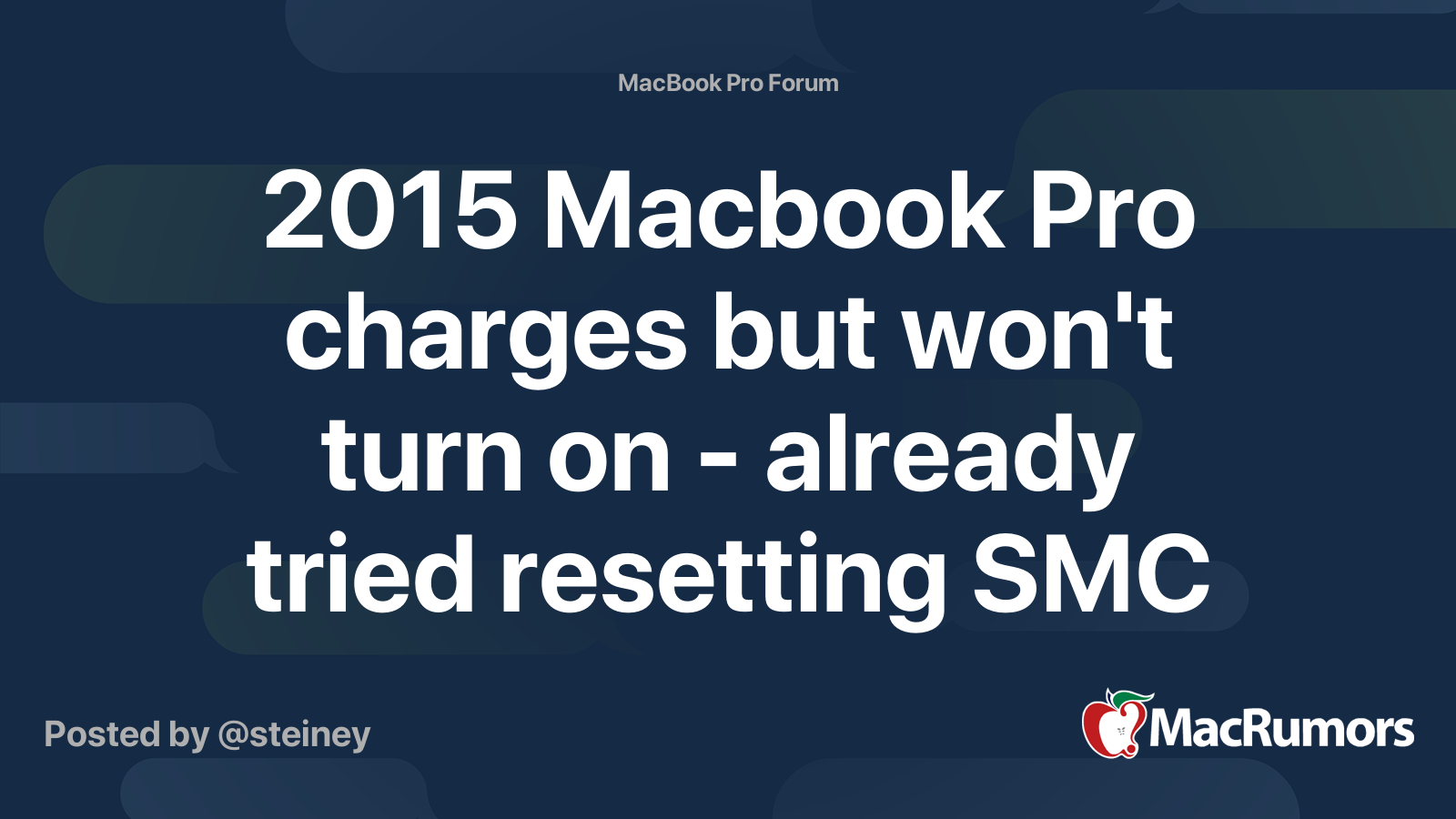 Reset smc macbook pro hot sale 2015