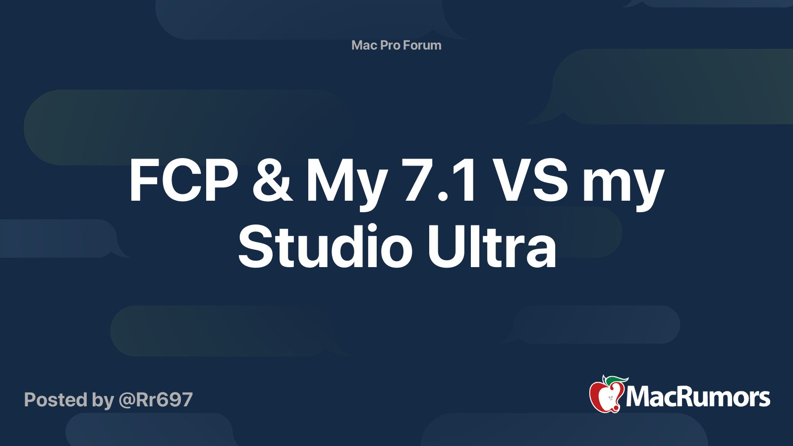 FCP & My 7.1 VS my Studio Extremely