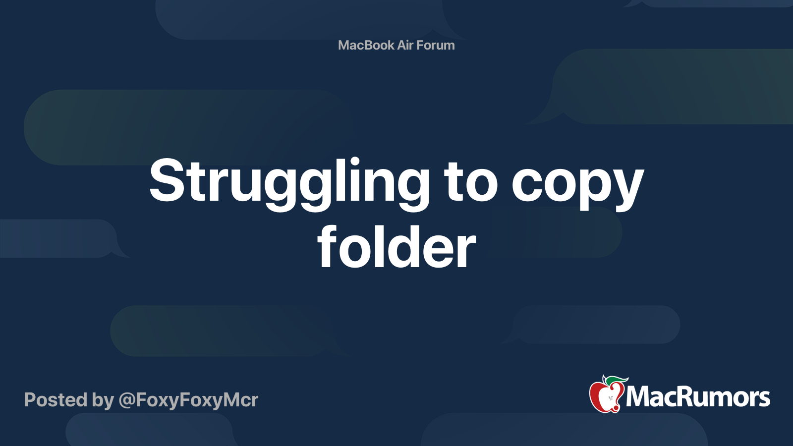 Struggling to repeat folder | MacRumors Boards