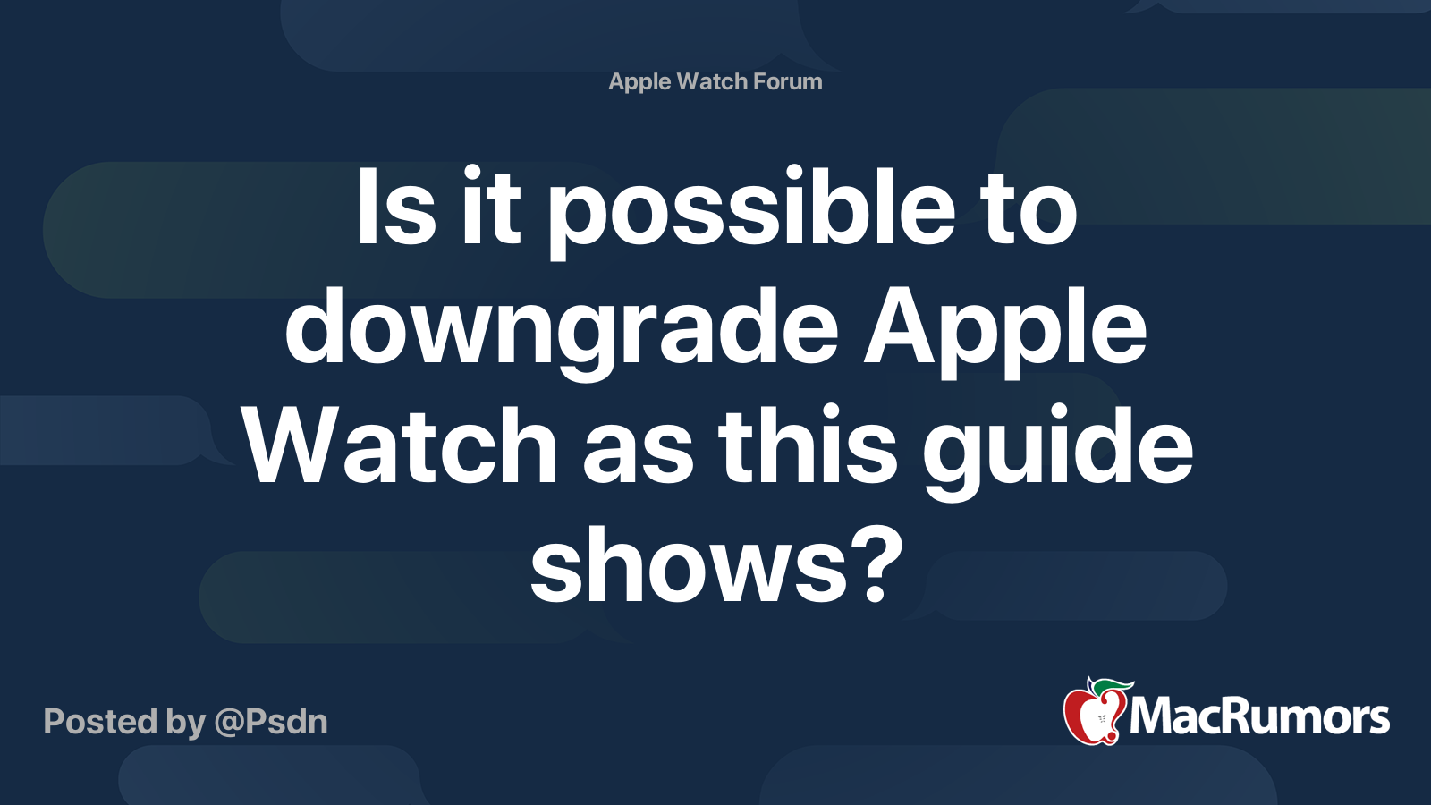 Downgrade best sale apple watch