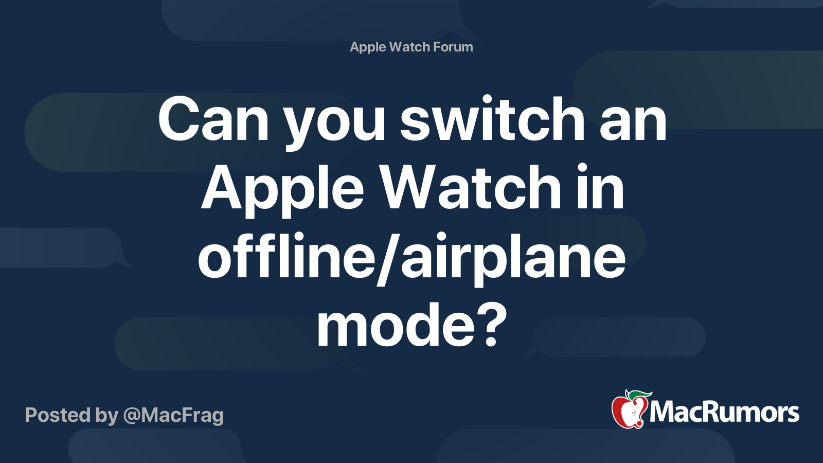 How to toggle Airplane mode on Apple Watch