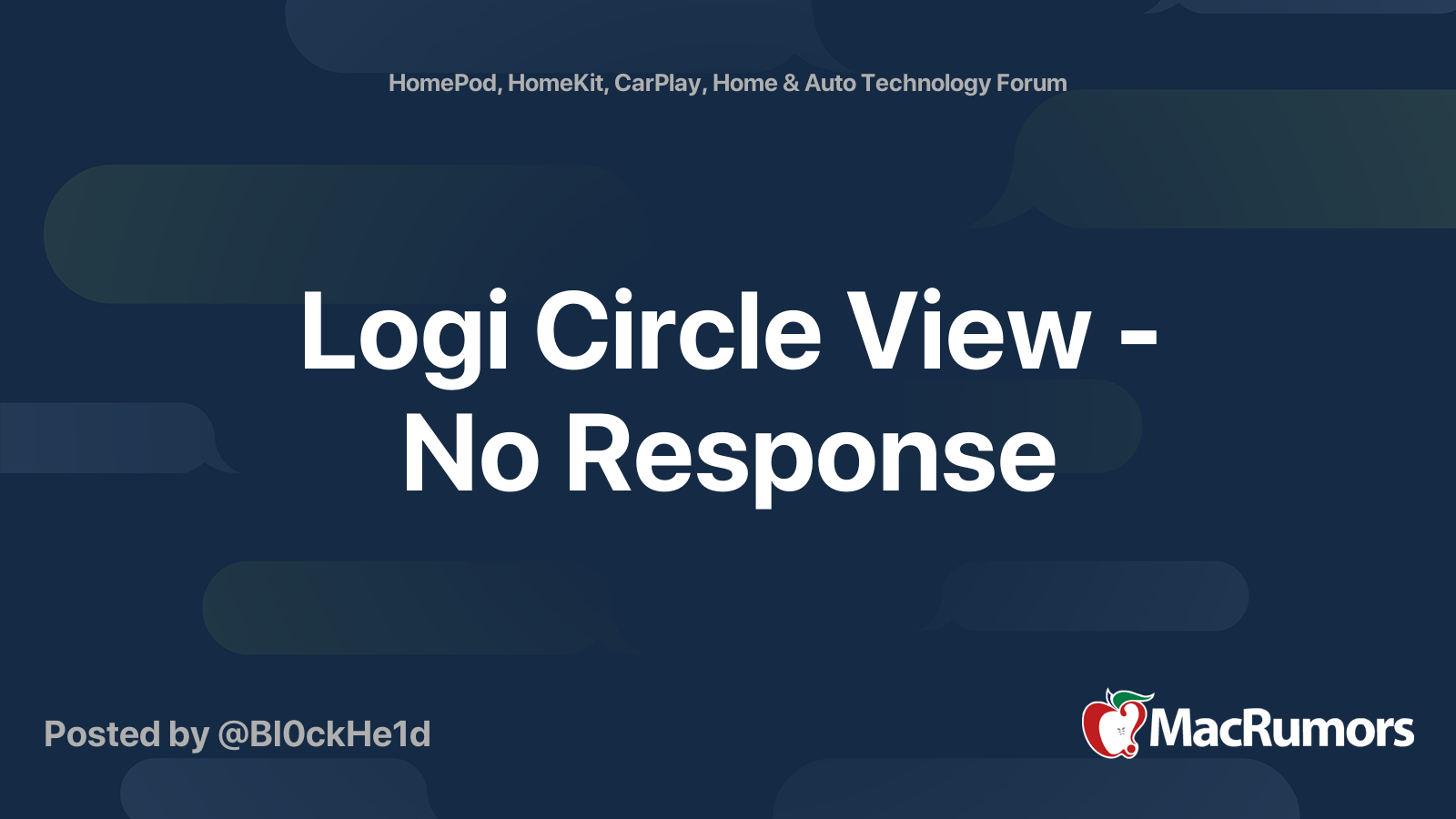 Logitech circle 2 store homekit not responding