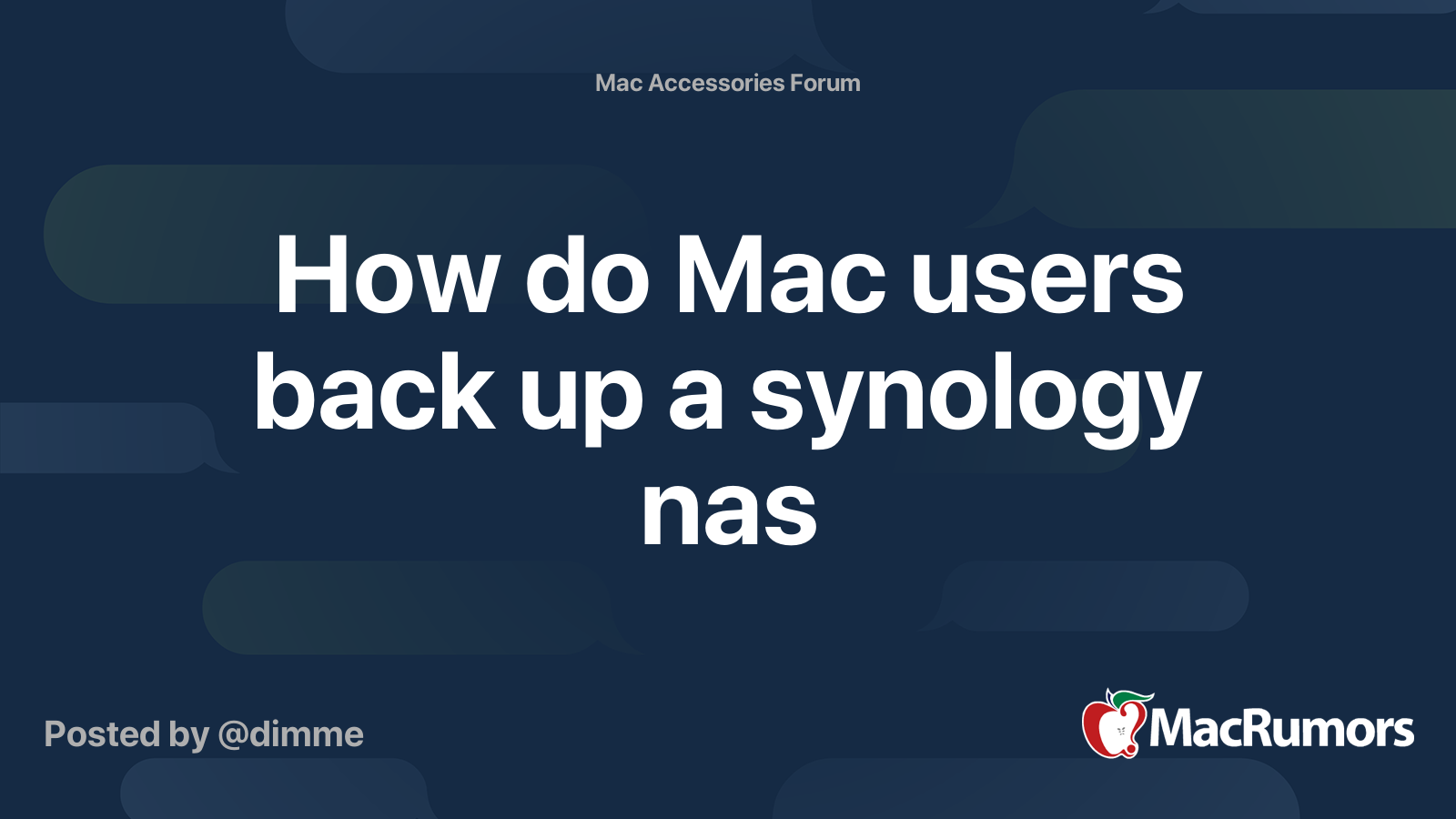 how-do-mac-users-back-up-a-synology-nas-macrumors-forums