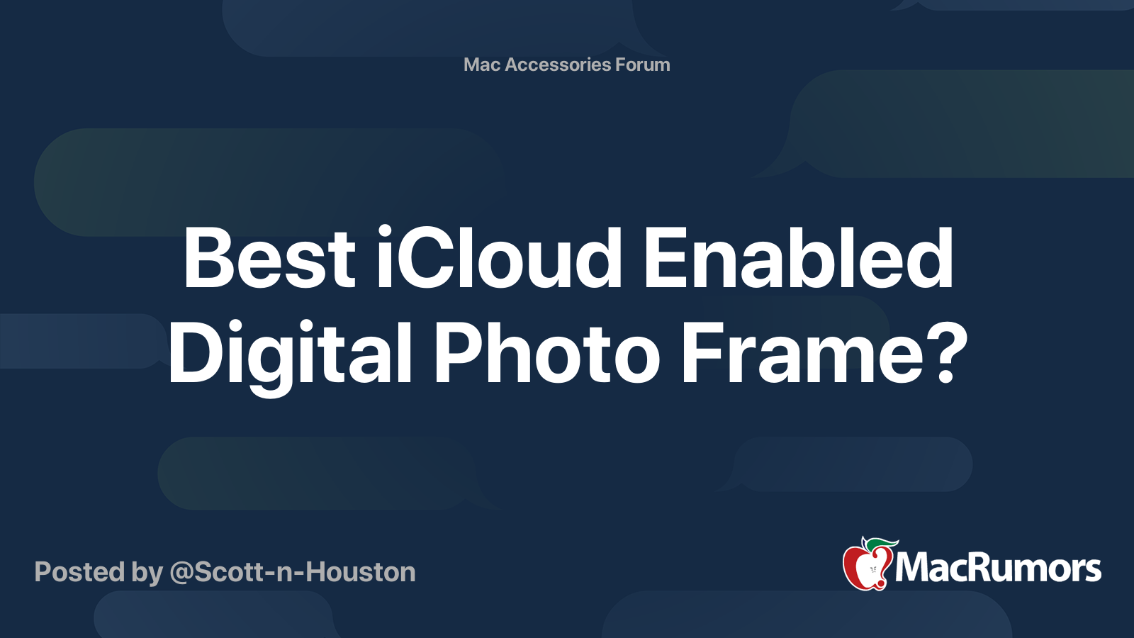 Best iCloud Enabled Digital Photo Frame? MacRumors Forums