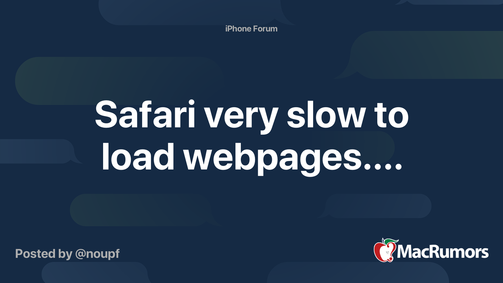 safari web browser very slow to load