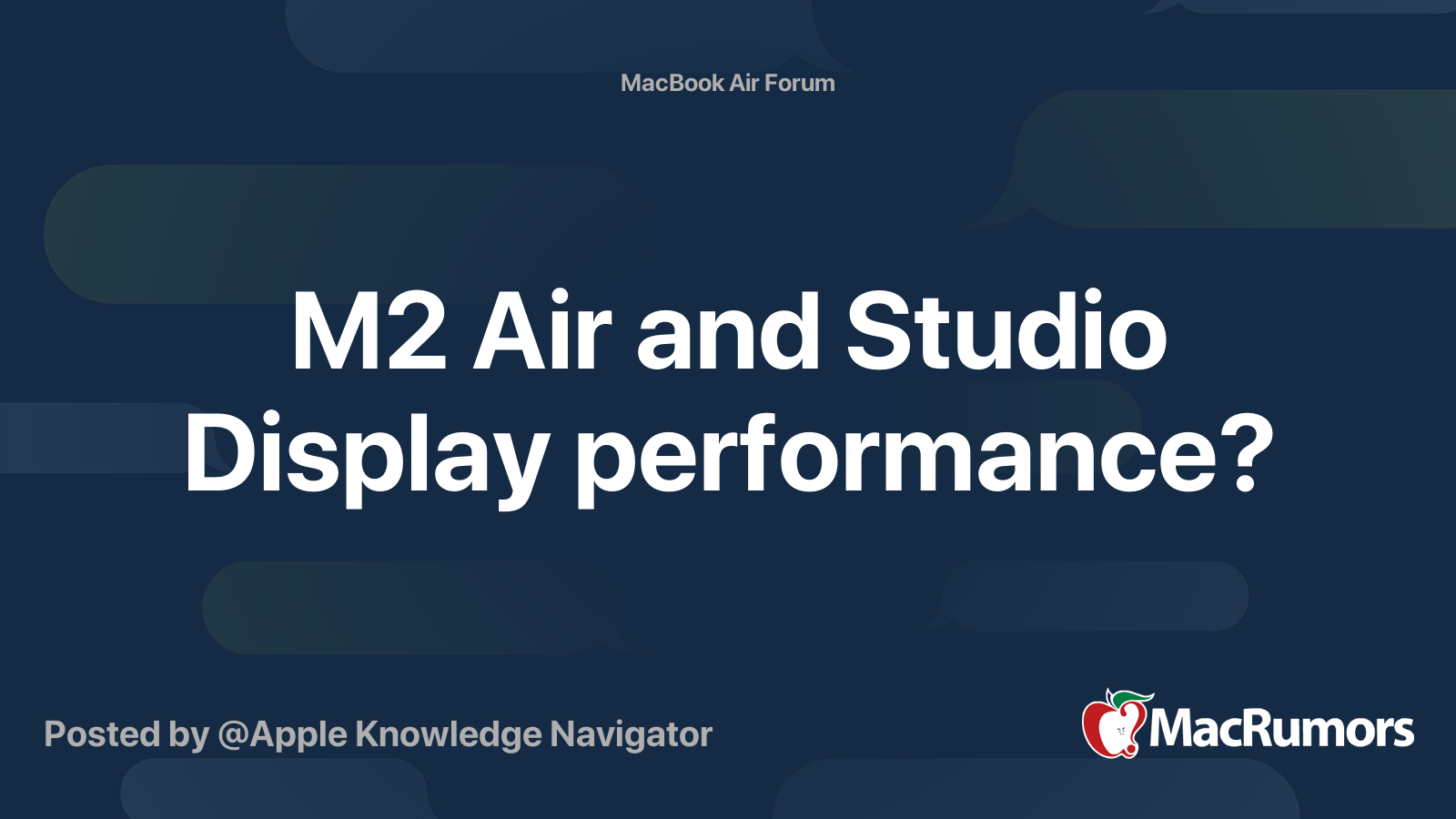 M2 Air and Studio Display performance? | MacRumors Forums