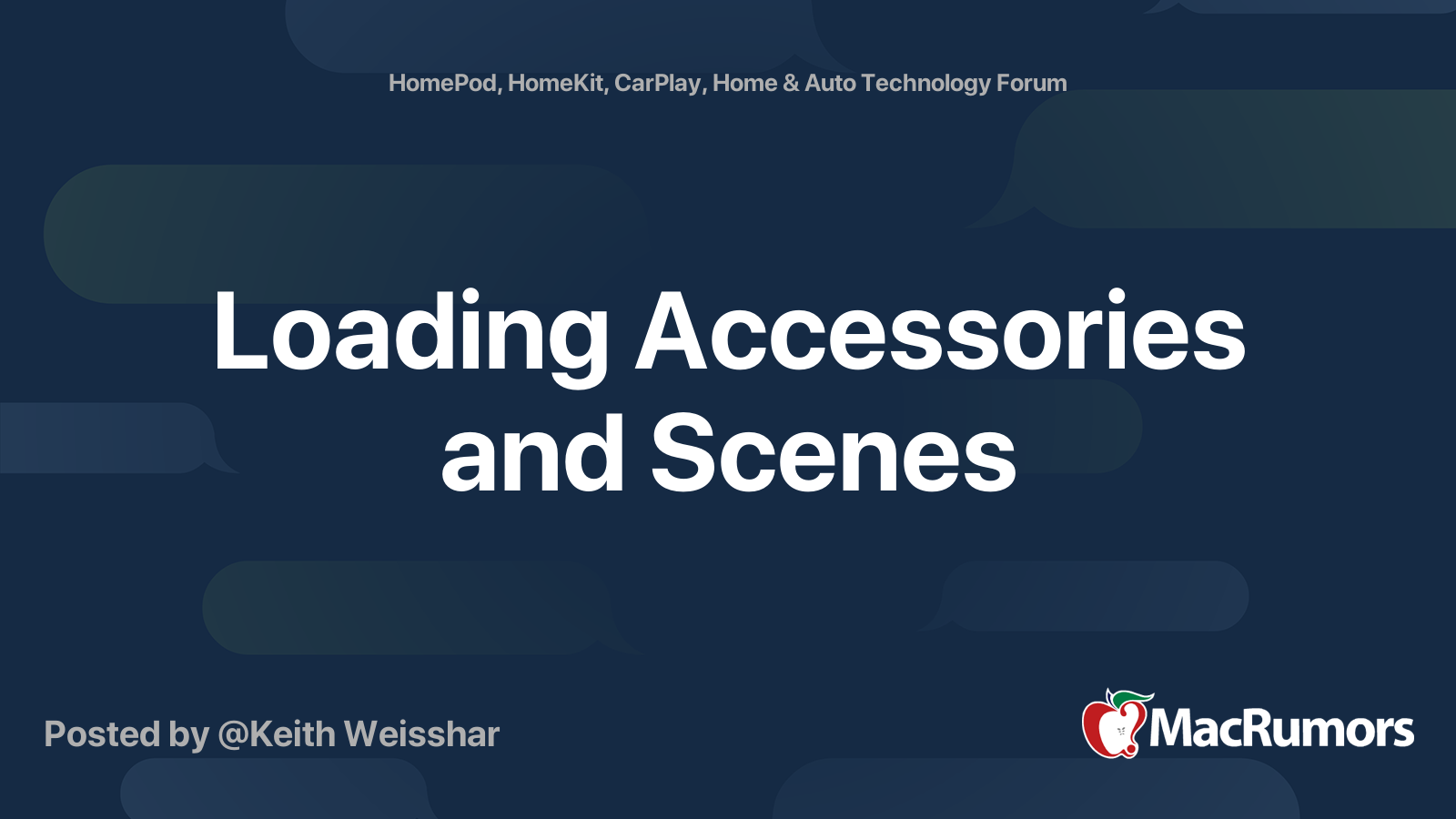 Loading Accessories and Scenes MacRumors Forums
