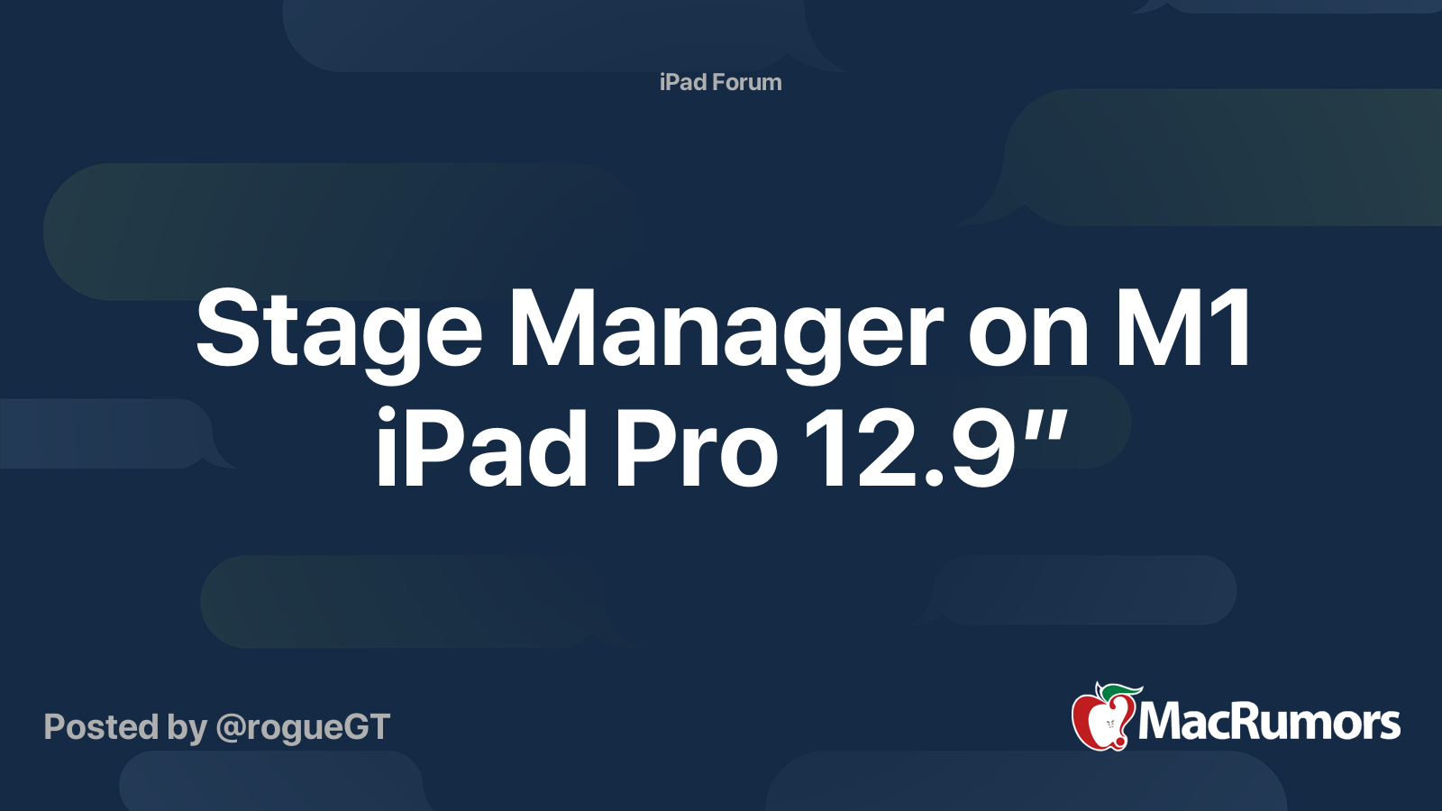 Stage Manager On M1 IPad Pro 12 9 MacRumors Forums