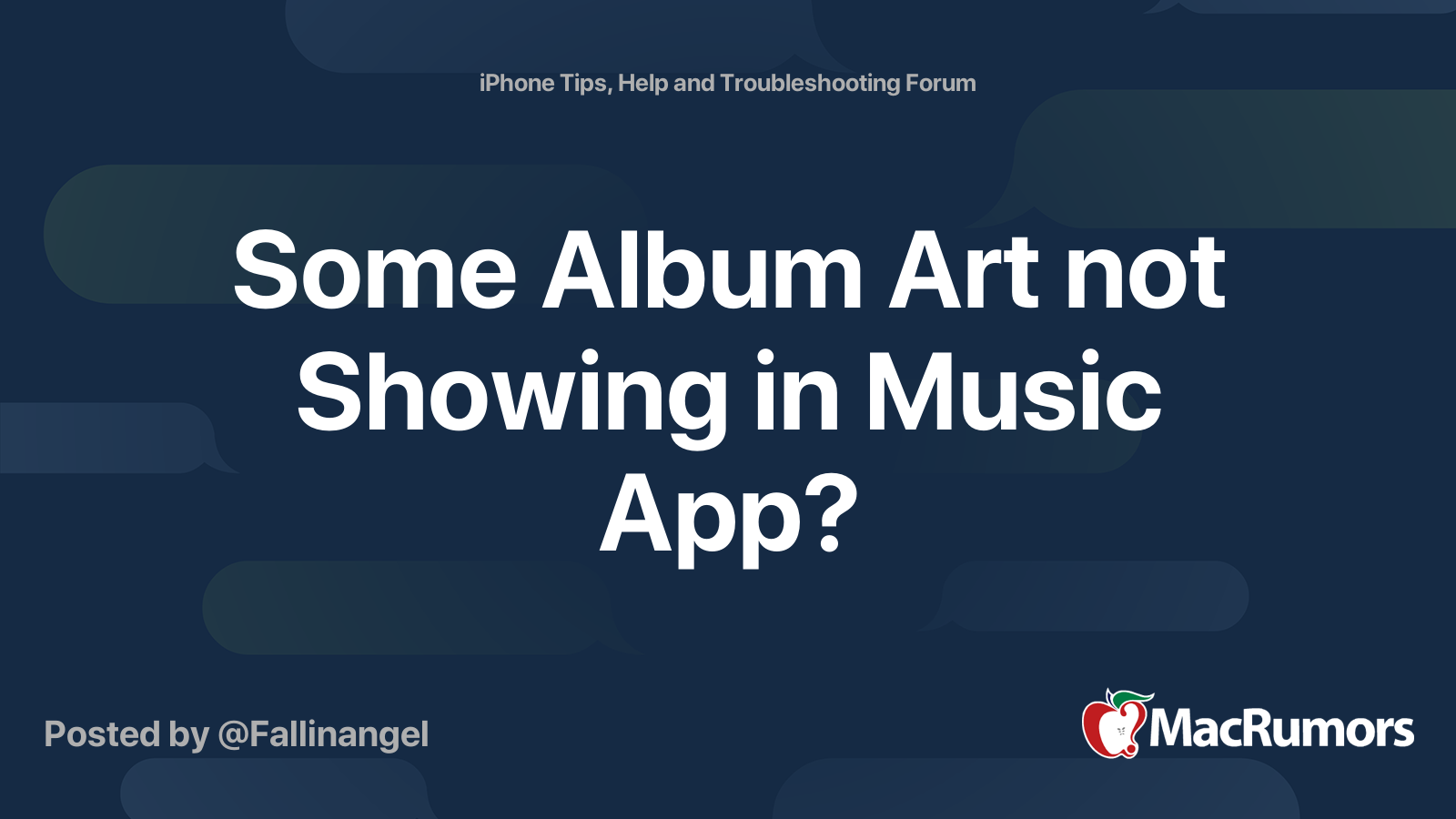 Some Album Art not Showing in Music App? MacRumors Forums