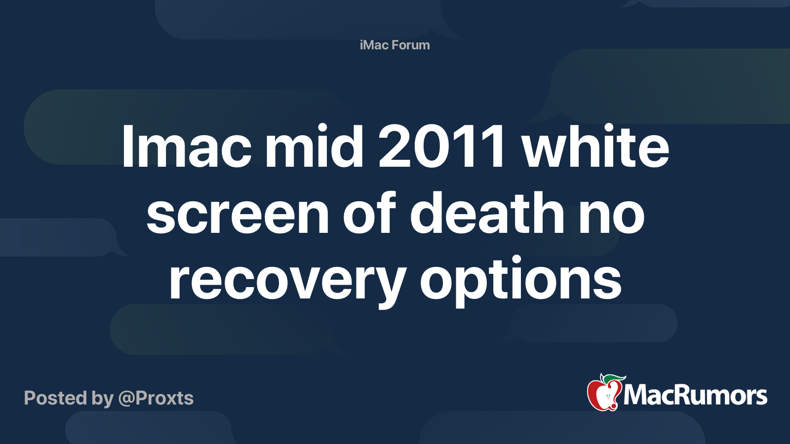 imac 27 2011 white screen of death