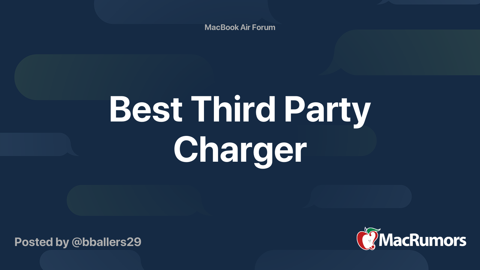 Best Third Party Charger MacRumors Forums