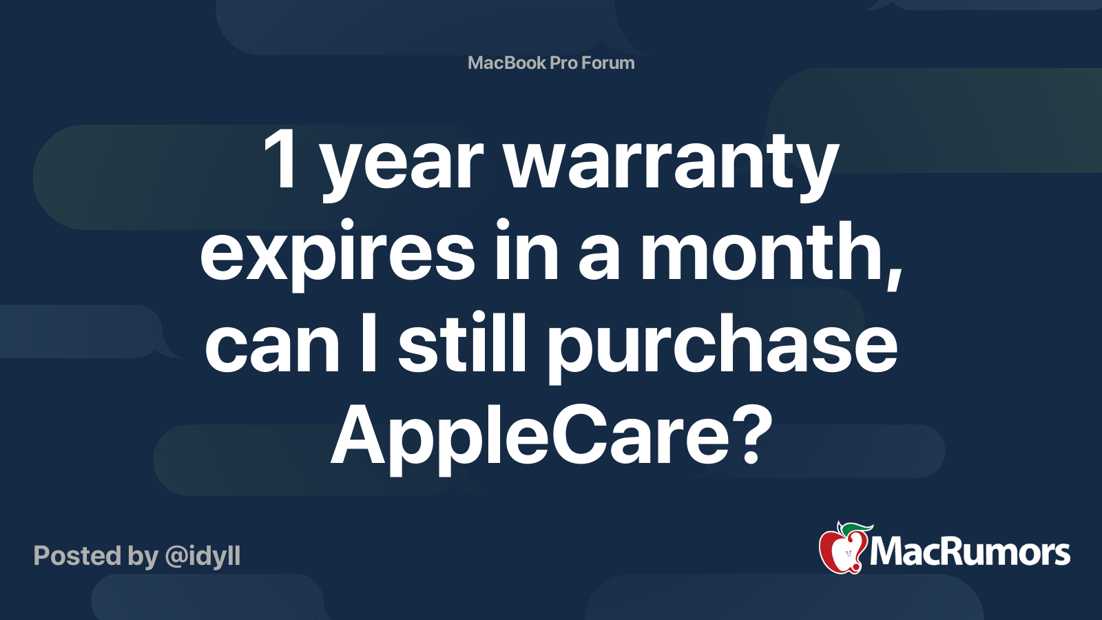 Can i buy applecare after sales warranty expires