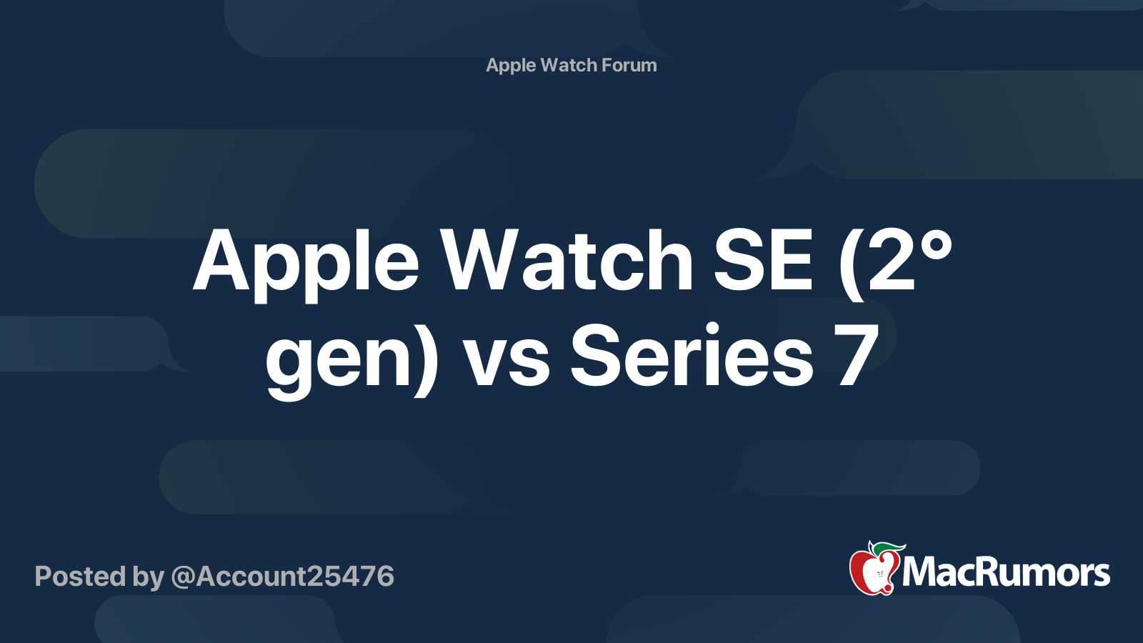 iwatch se 2nd gen vs iwatch 7