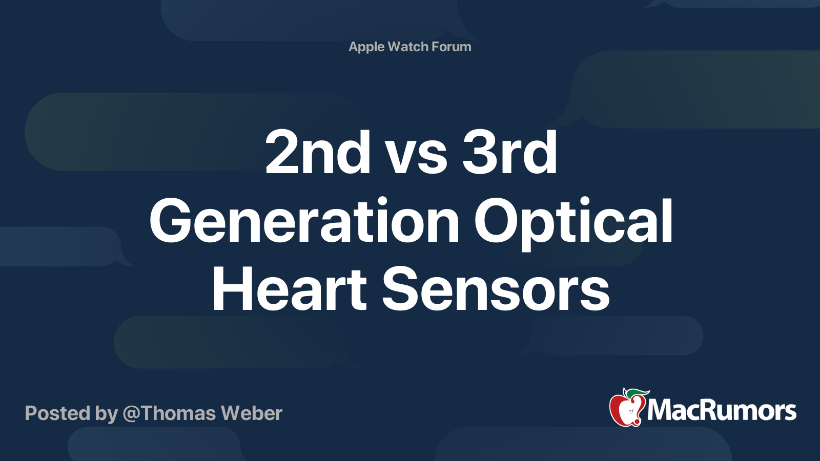 2nd vs 3rd Generation Optical Heart Sensors MacRumors Forums