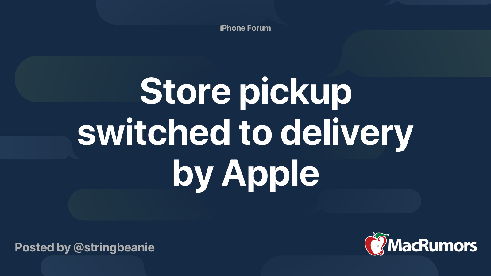 Delivery and Pickup - Apple