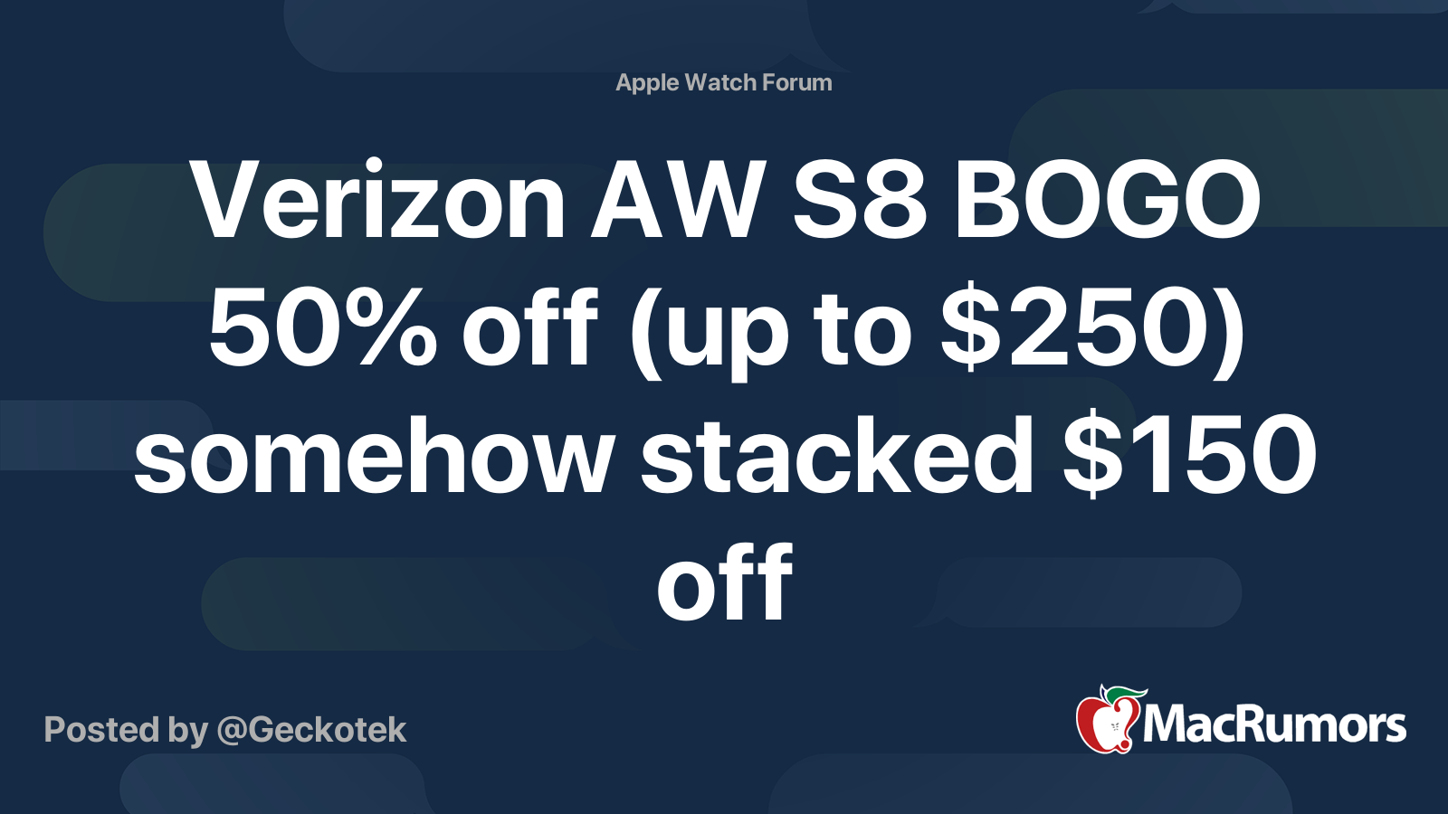 Verizon $150 discount off apple watch