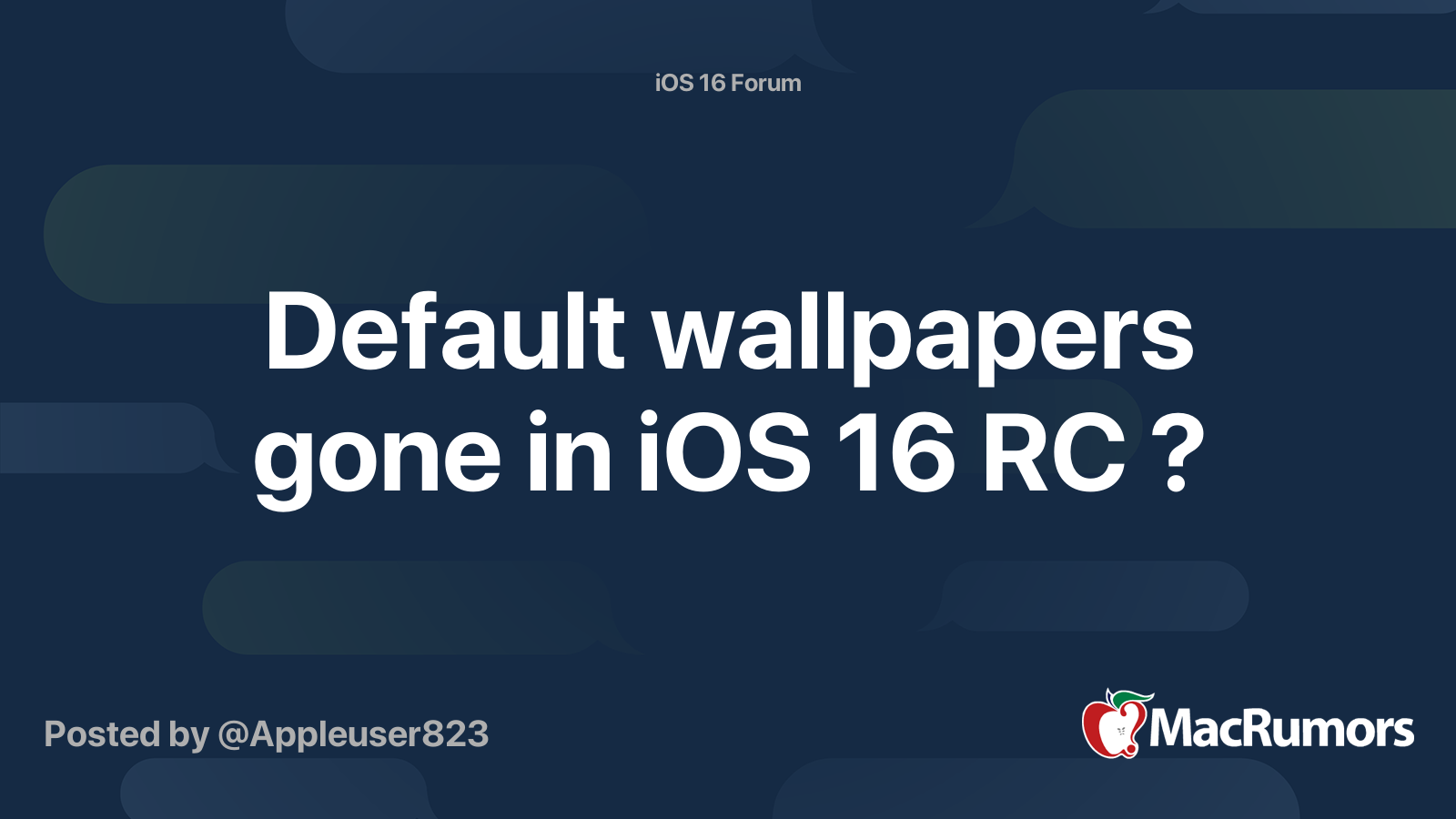 iOS 16 Stock Wallpaper - Blue - Dark - Wallpapers Central
