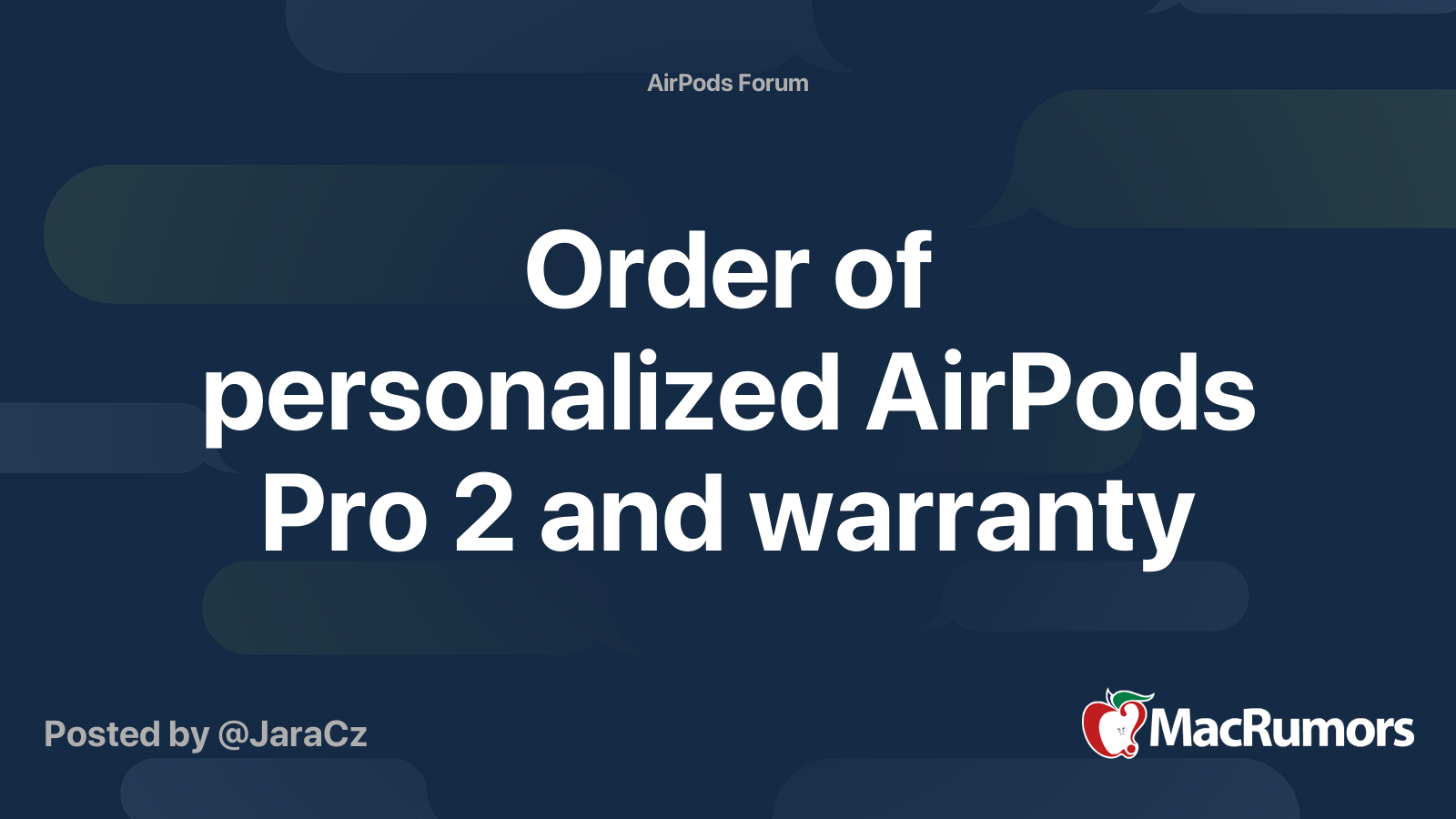 Order of personalized AirPods Pro 2 and warranty MacRumors Forums