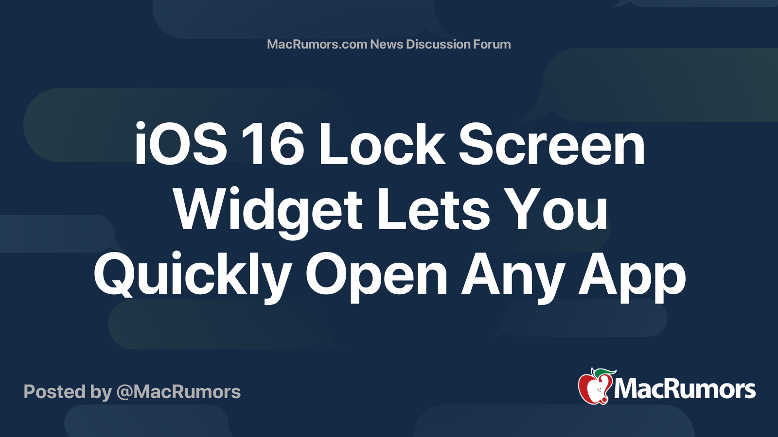 iOS 16 Lock Screen Widget Lets You Quickly Open Any App | Page 2 ...
