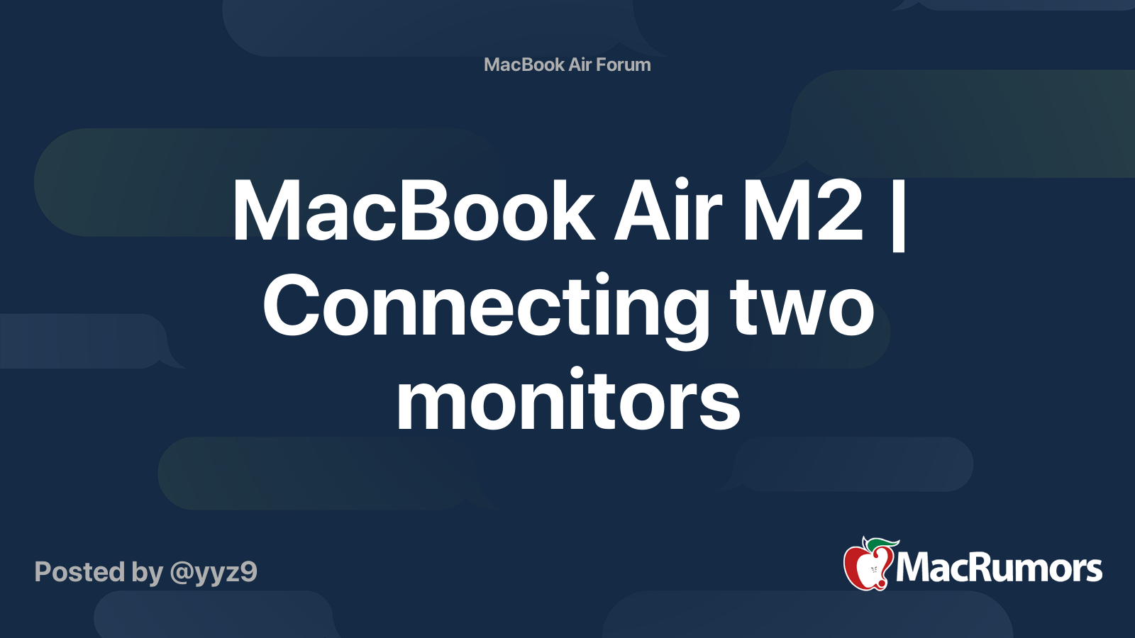 can macbook air m2 run 2 monitors