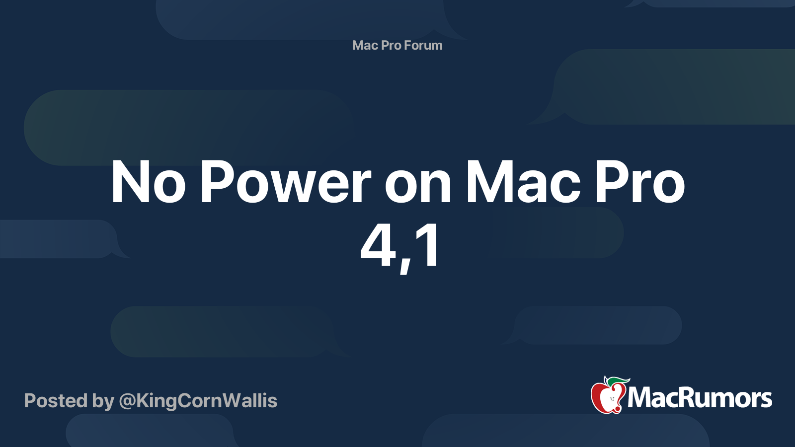 no-power-on-mac-pro-4-1-macrumors-forums