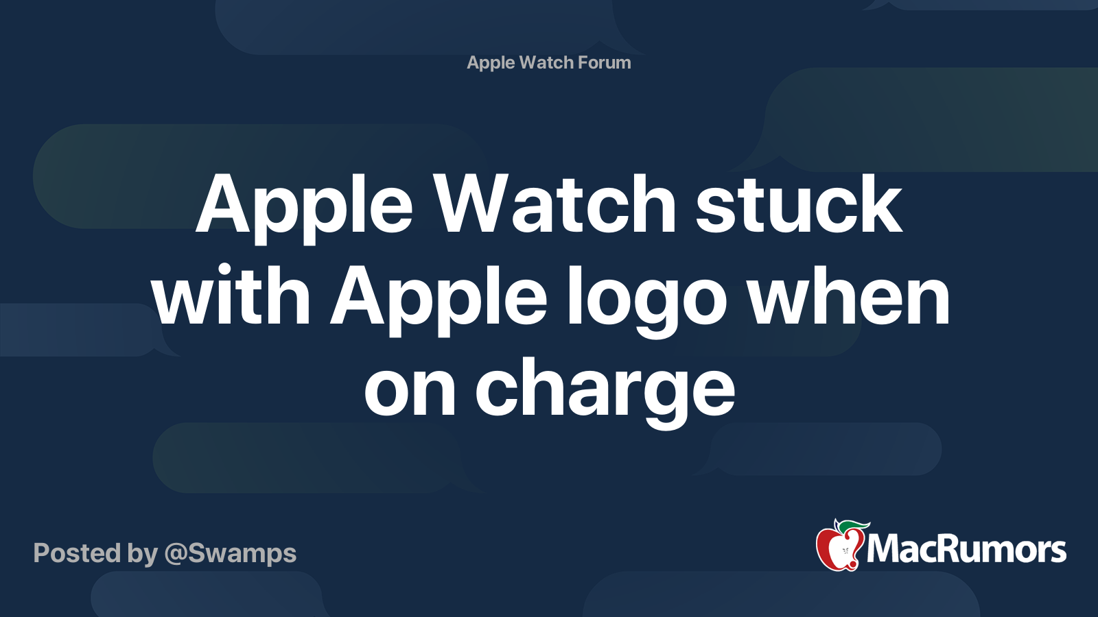 Apple watch stuck on best sale apple logo while charging