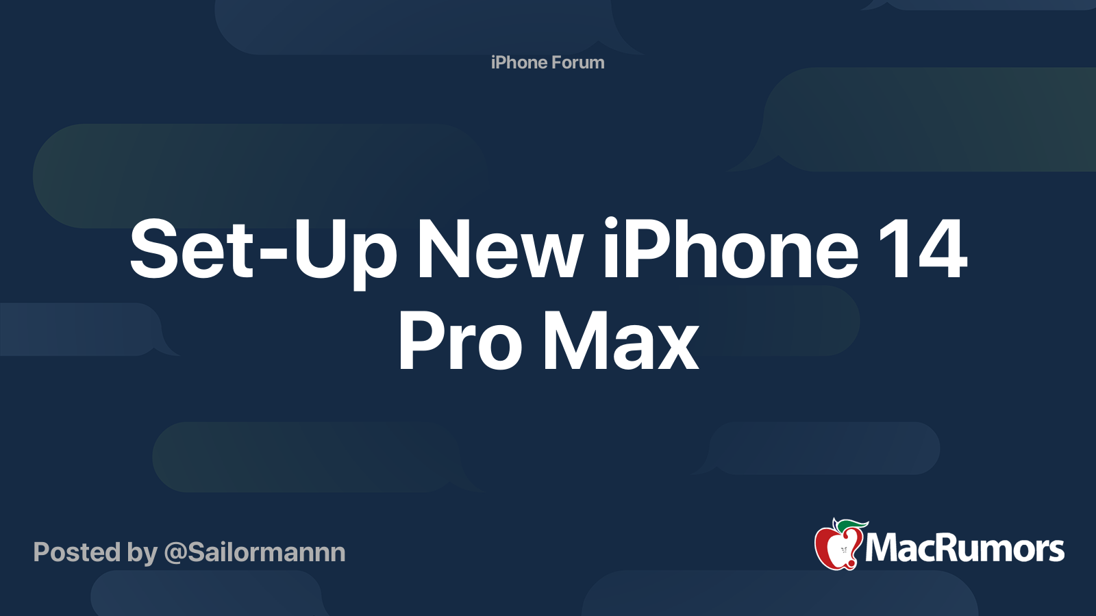 iphone 14 pro max set up