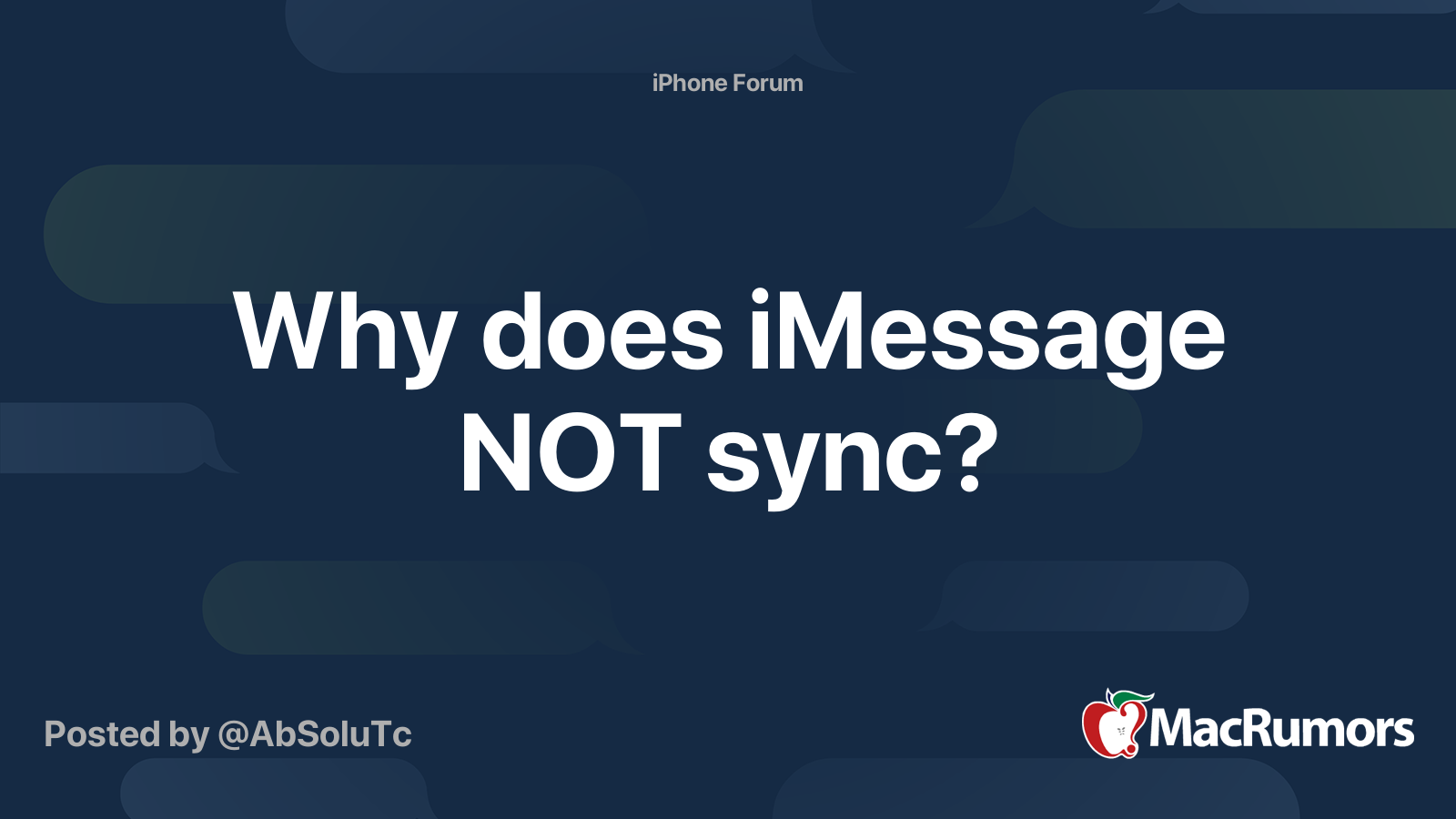 why-does-imessage-not-sync-macrumors-forums