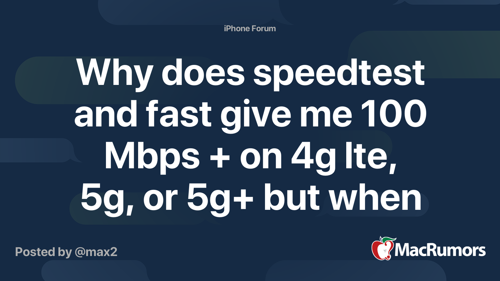 Why does speedtest and fast give me 100 mbps on 4g lte 5g or 5g
