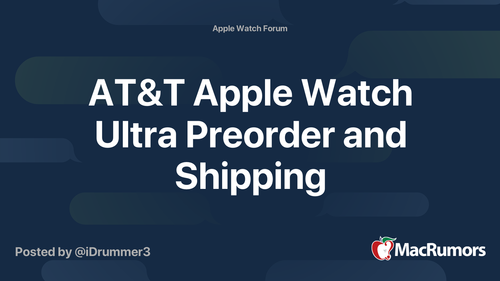 AT&T Apple Watch Ultra Preorder and Shipping