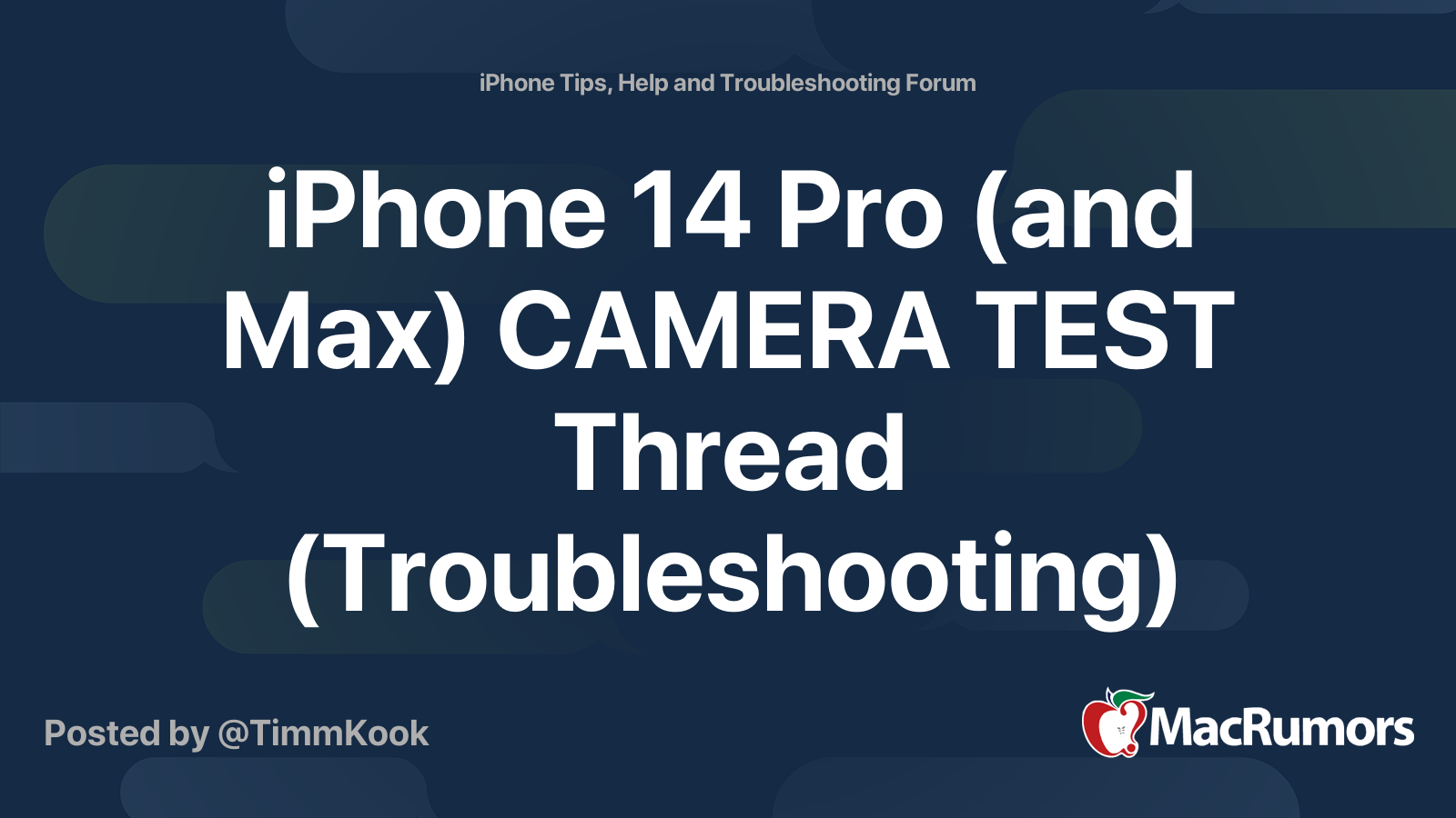 iPhone 14 Pro (and Max) CAMERA TEST Thread (Troubleshooting