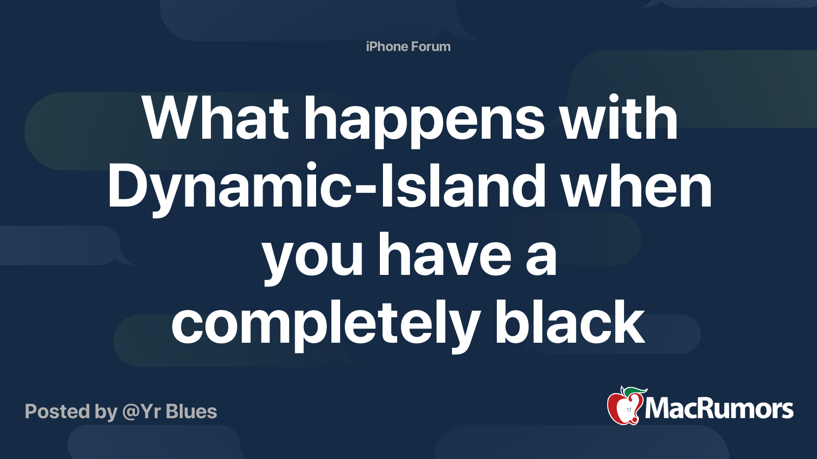 What happens with Dynamic-Island when you have a completely black