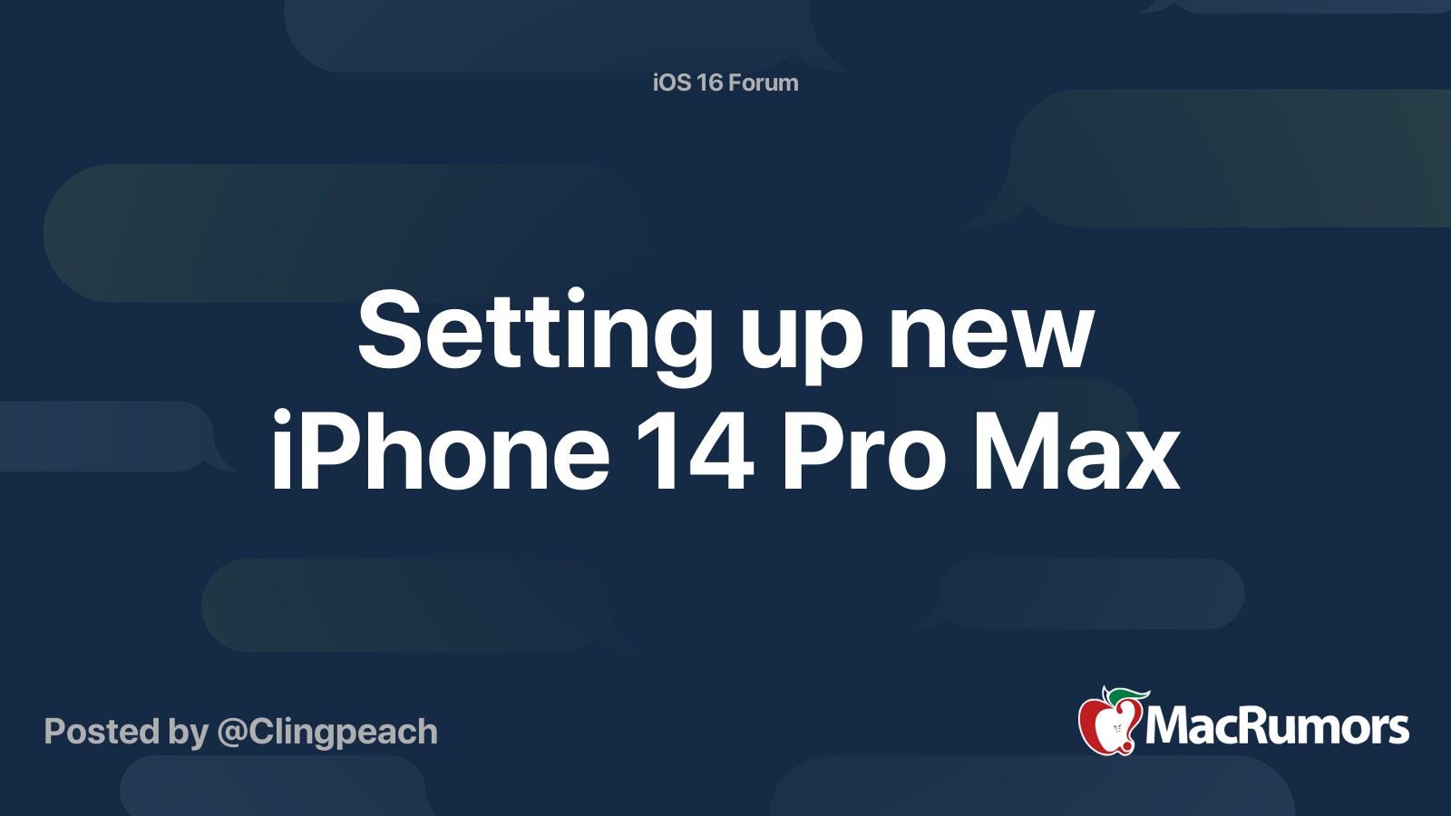 setting up my new iphone 14 pro max