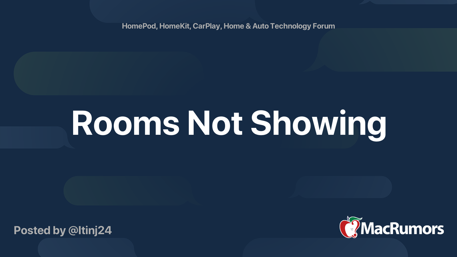 Rooms Not Showing MacRumors Forums