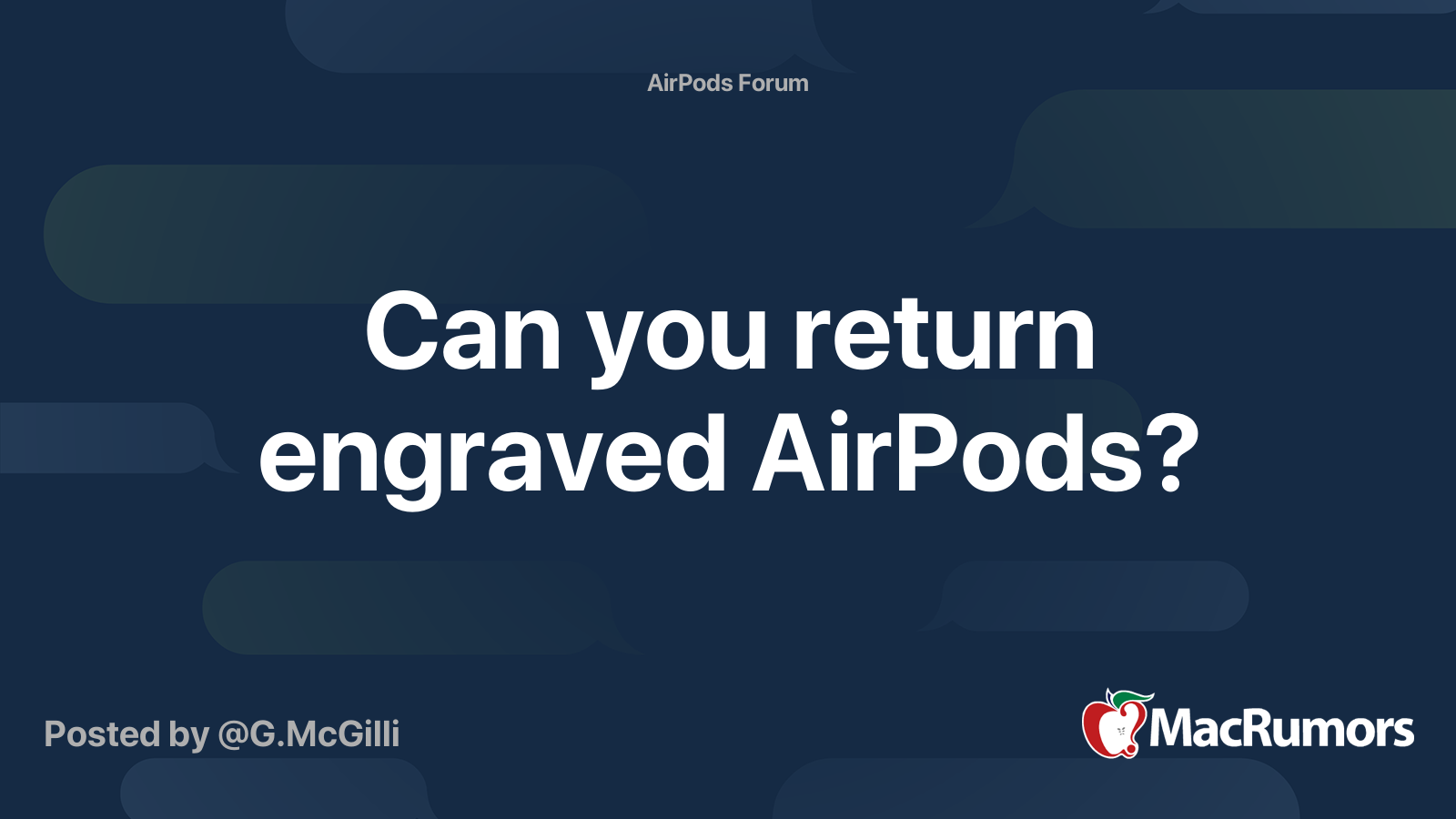 Can you return engraved AirPods? MacRumors Forums